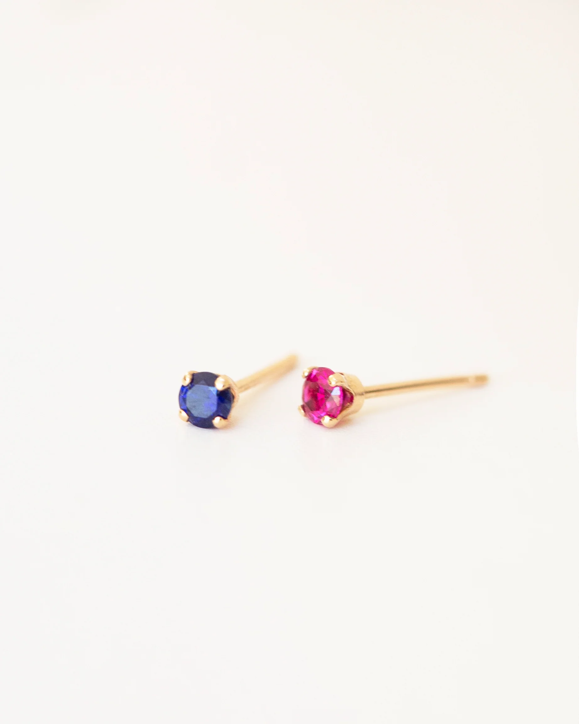 14k Birthstone Stud Earrings