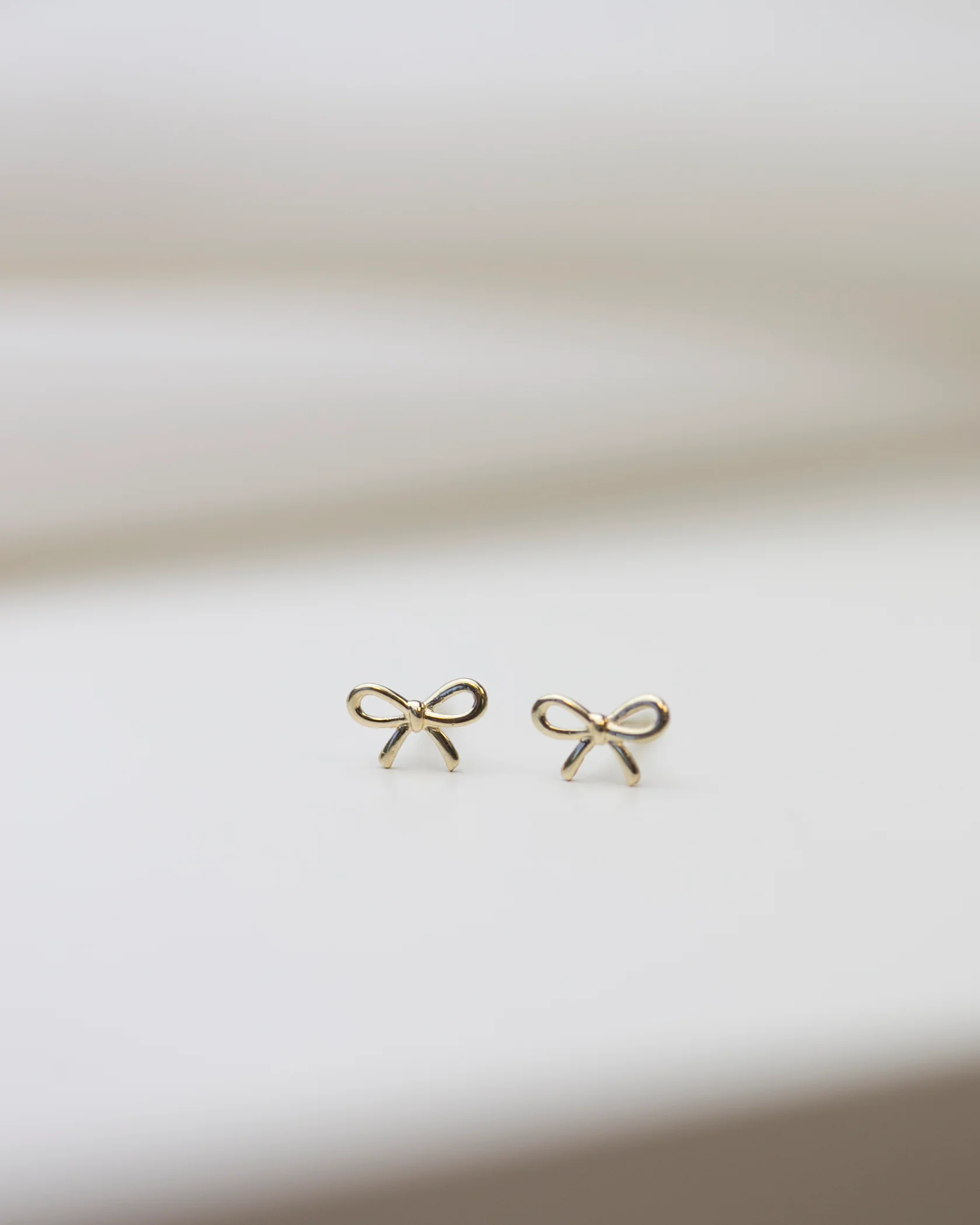 14K Bow Stud Earrings - Image 4