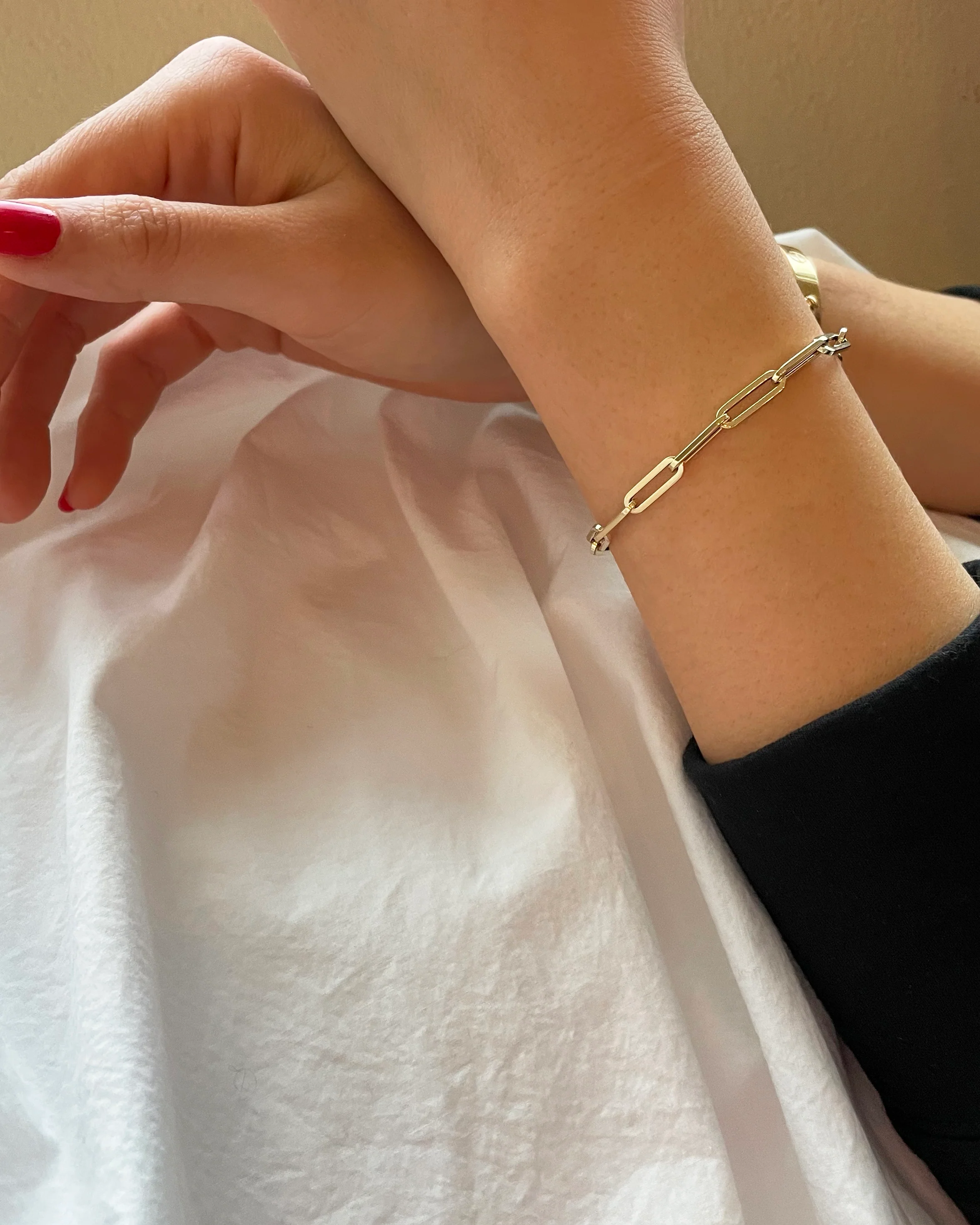 14k Paperclip Bracelet - Image 7