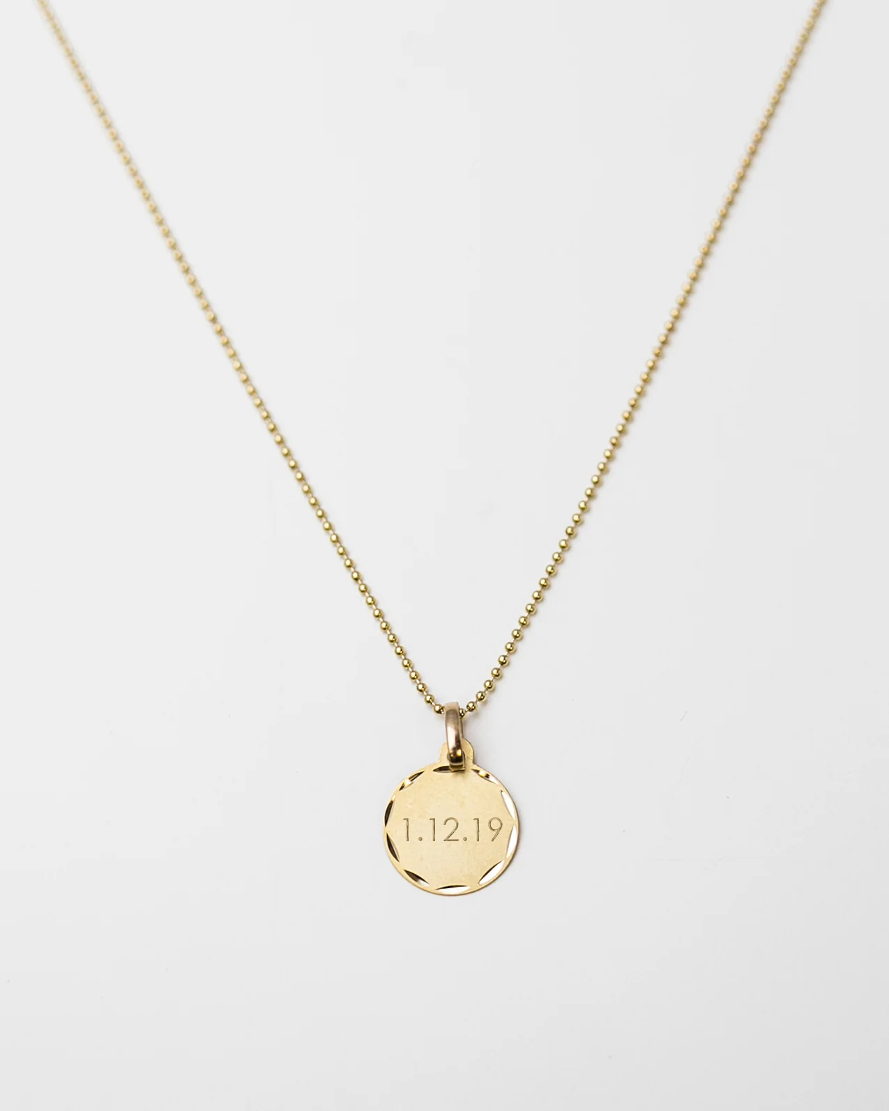 14K Disc Necklace - Image 8