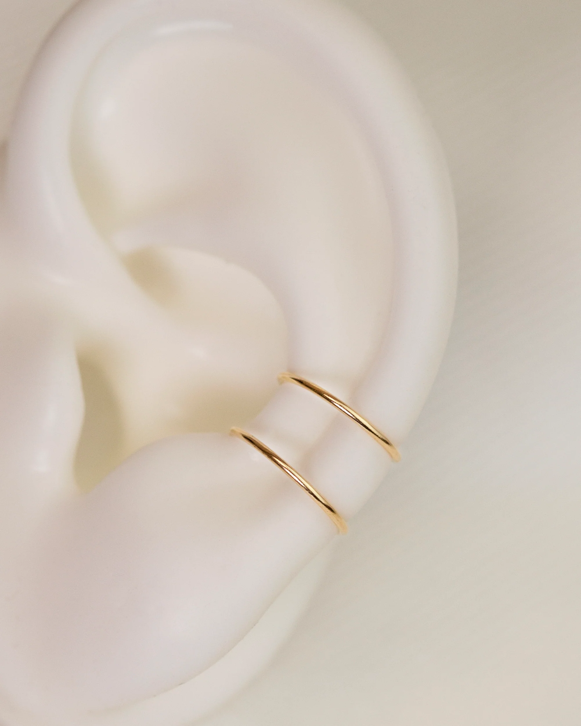 14k Double Line Ear Cuff - Image 2