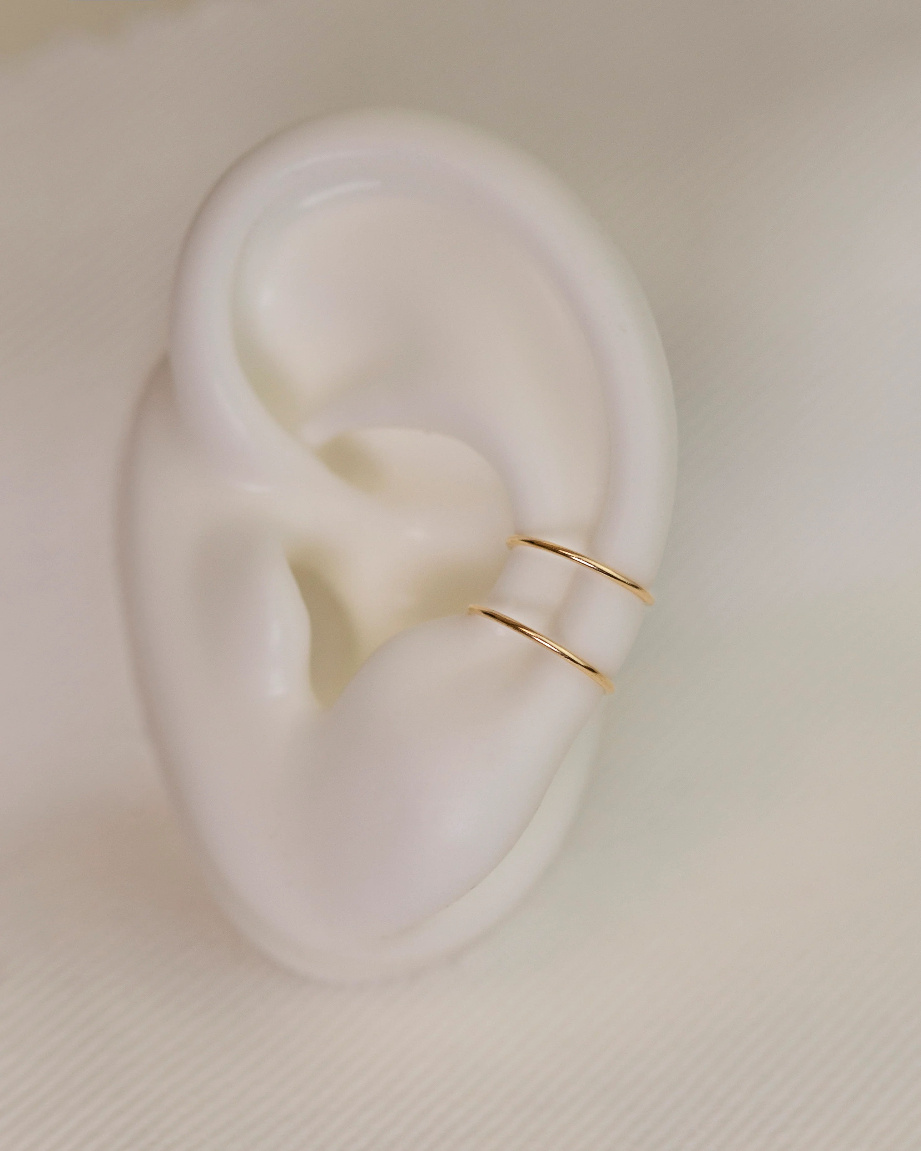 14k Double Line Ear Cuff - Image 4