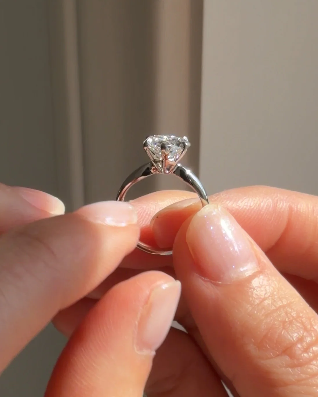 14K Gold Heart Lab Diamond Pinky Ring | Heart Diamond Engagement Ring - Image 4