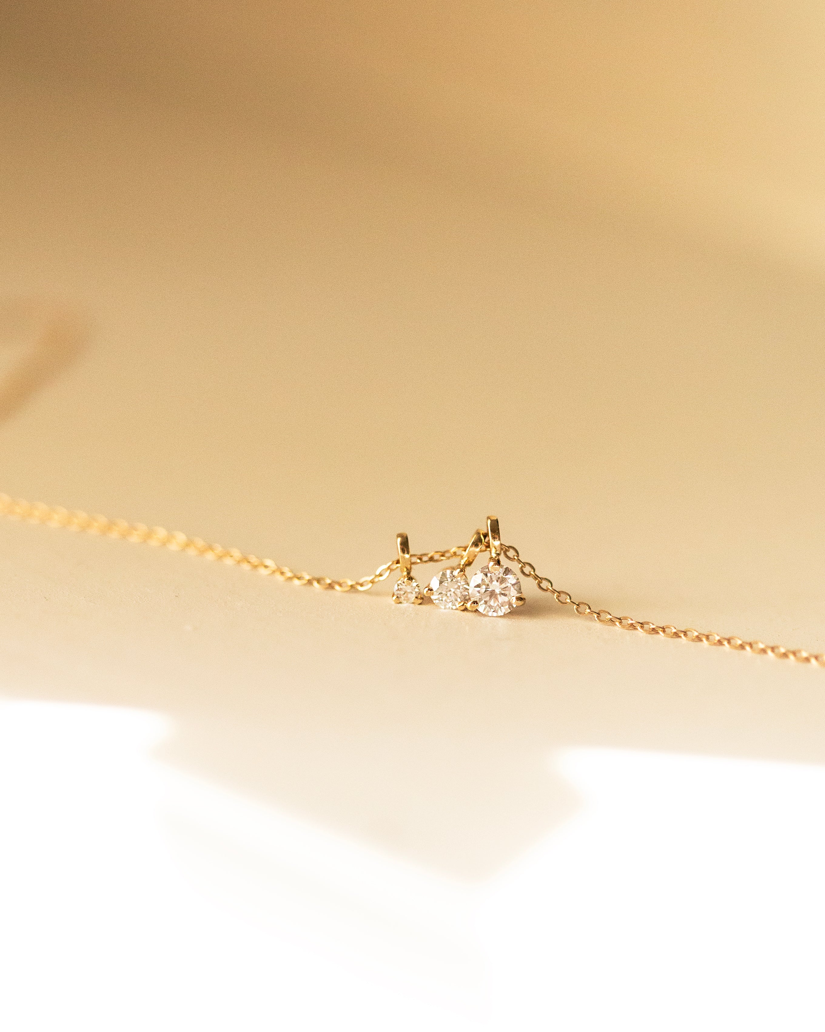 14K Gold Lab Diamond Necklace D-E VS | 2mm 3mm 4mm Solitaire Pendant| Mommy and Me Two Stone Option Pendant Style - Image 3