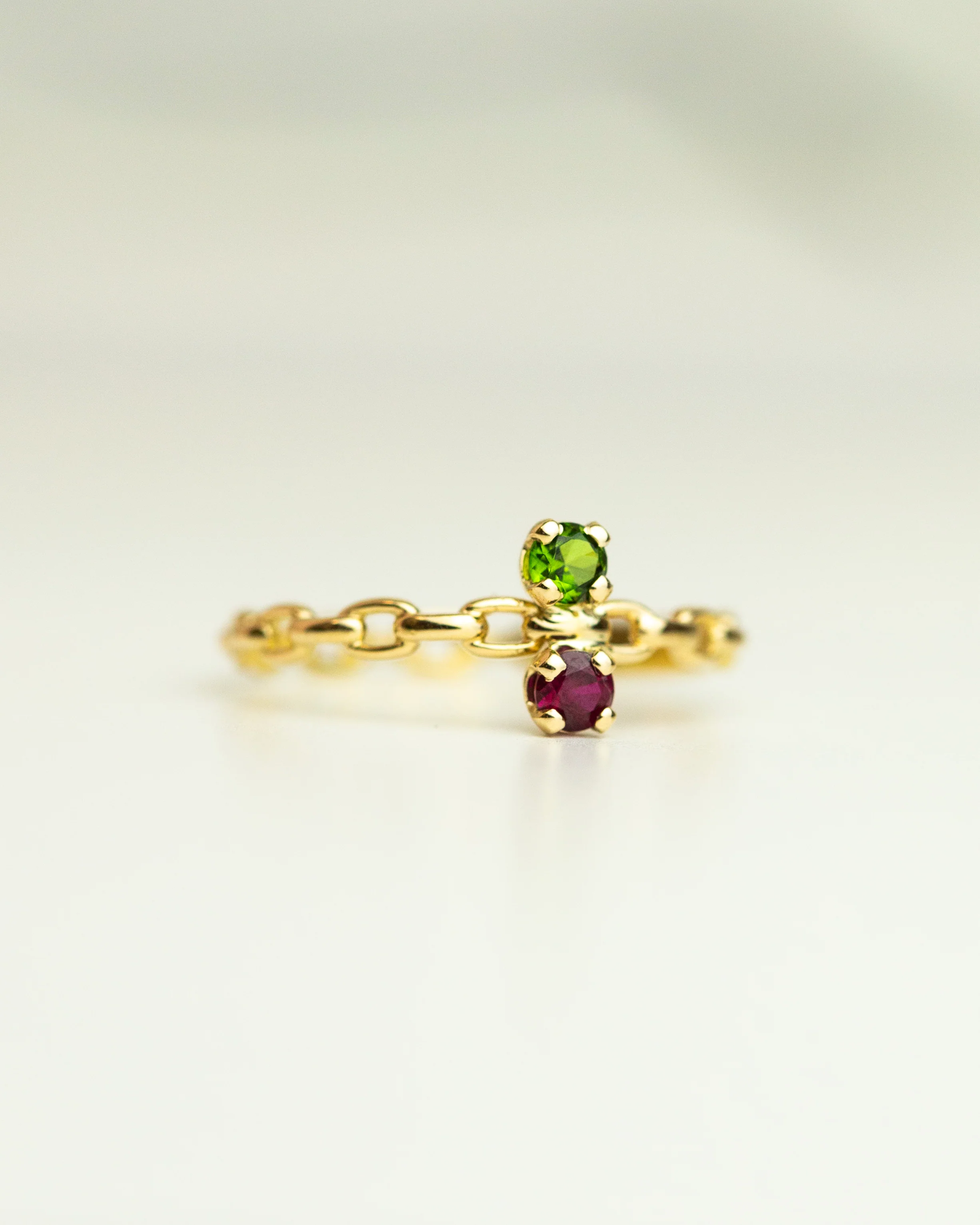 14k Gold Mother's Birthstone Ring, Lovers Birthstone Ring - Image 2