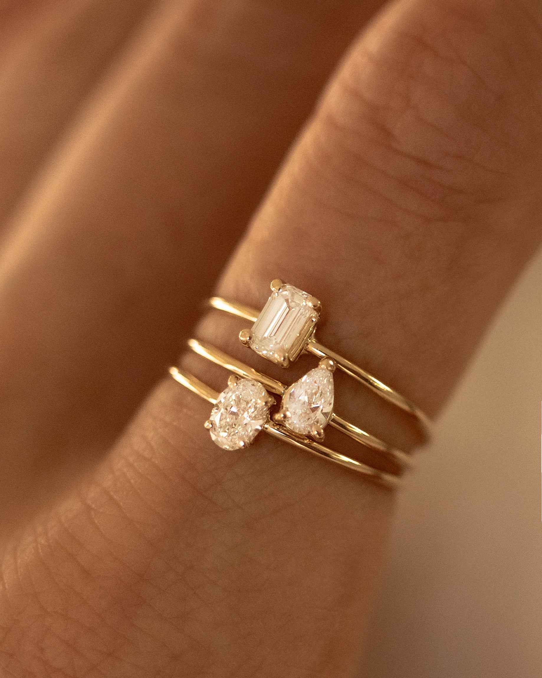 14K Gold Oval Lab Diamond Ring | VVS-VS D-F color | Minimalist engagement promise ring - Image 9