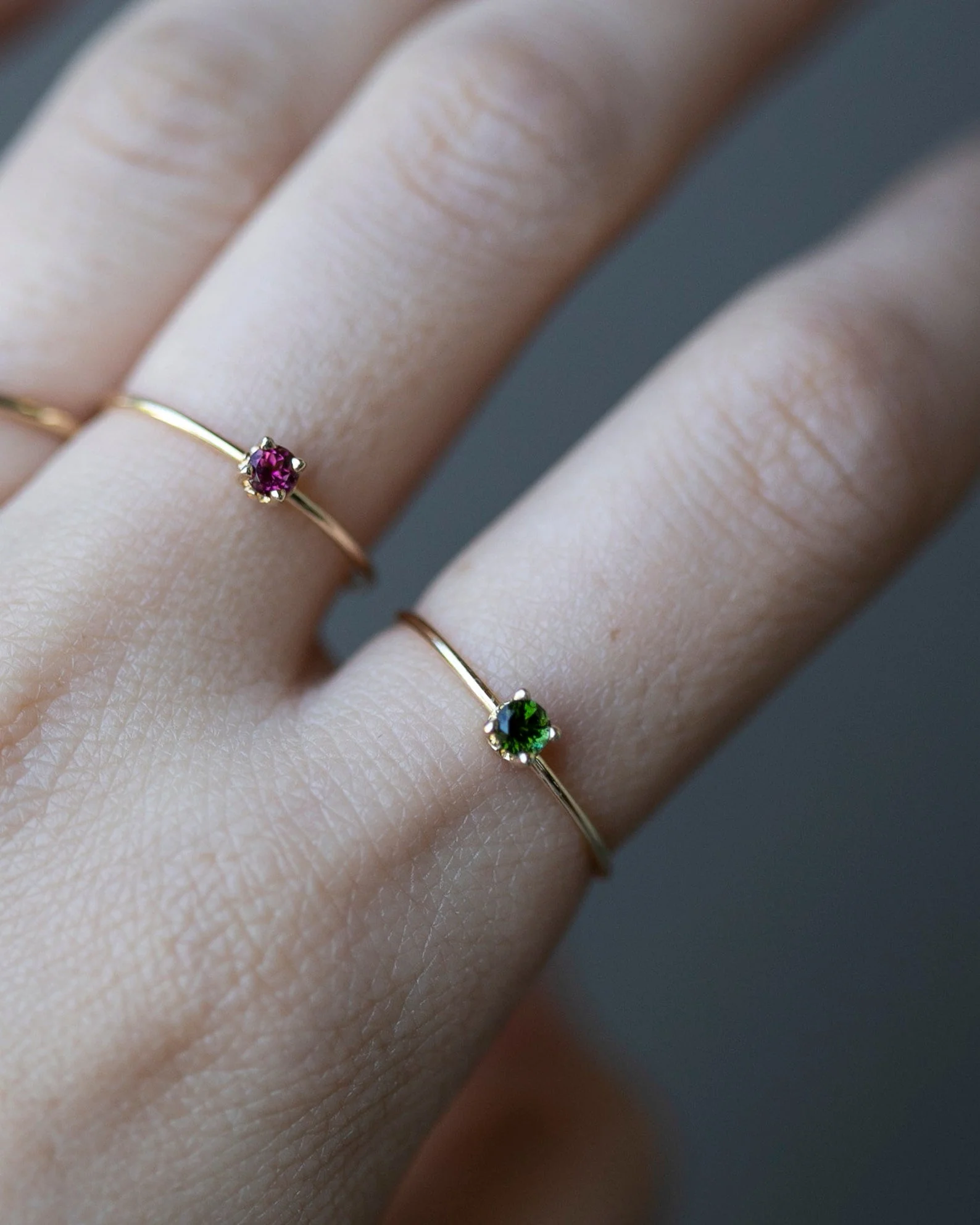 14k Gold Solitaire Birthstone Ring - Image 9