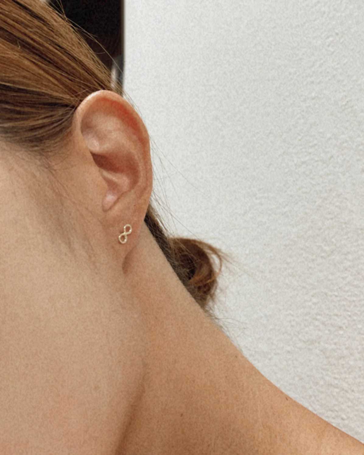 14k Infinity Stud Earrings - Image 6