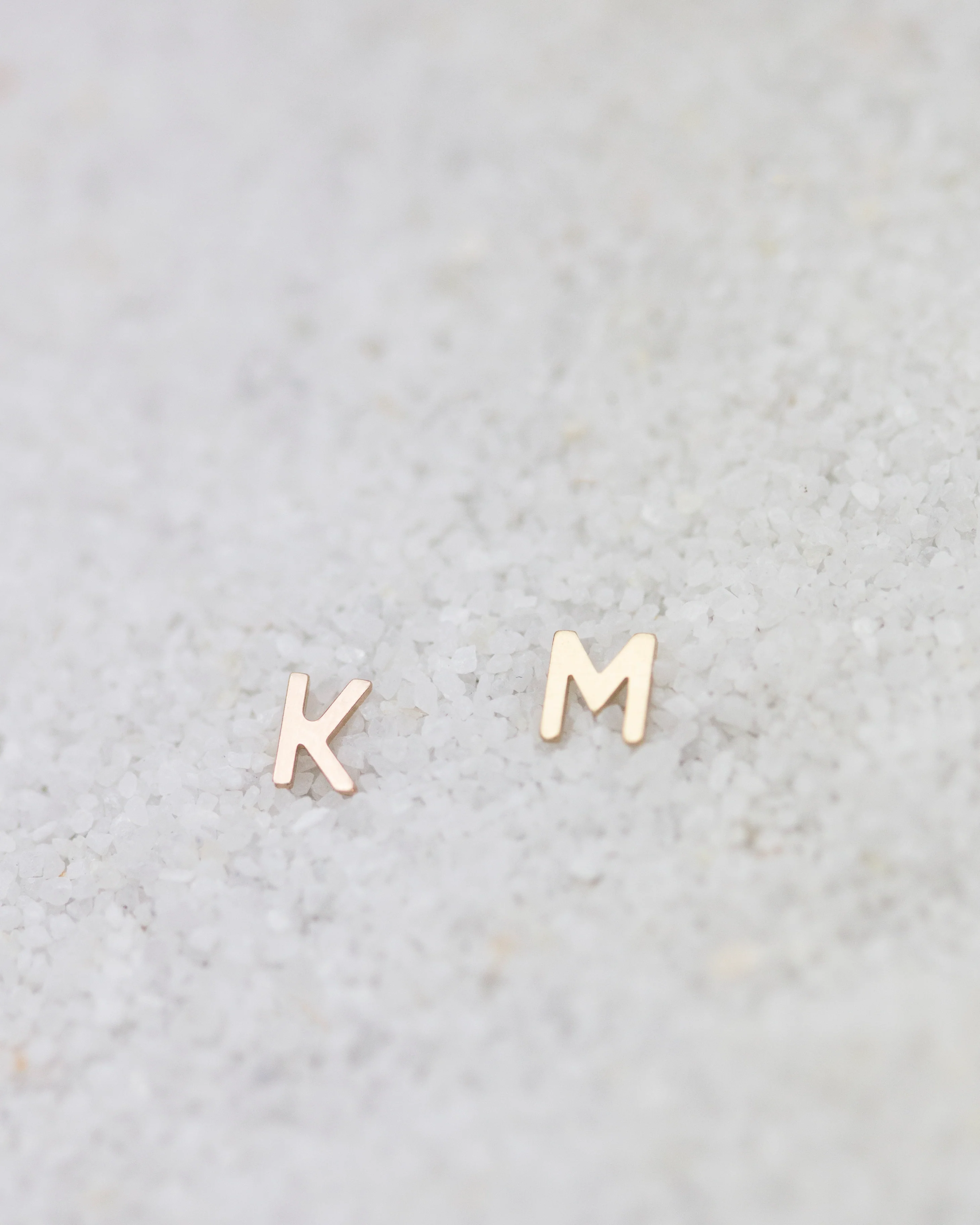 14K Initial stud Earrings - Image 7