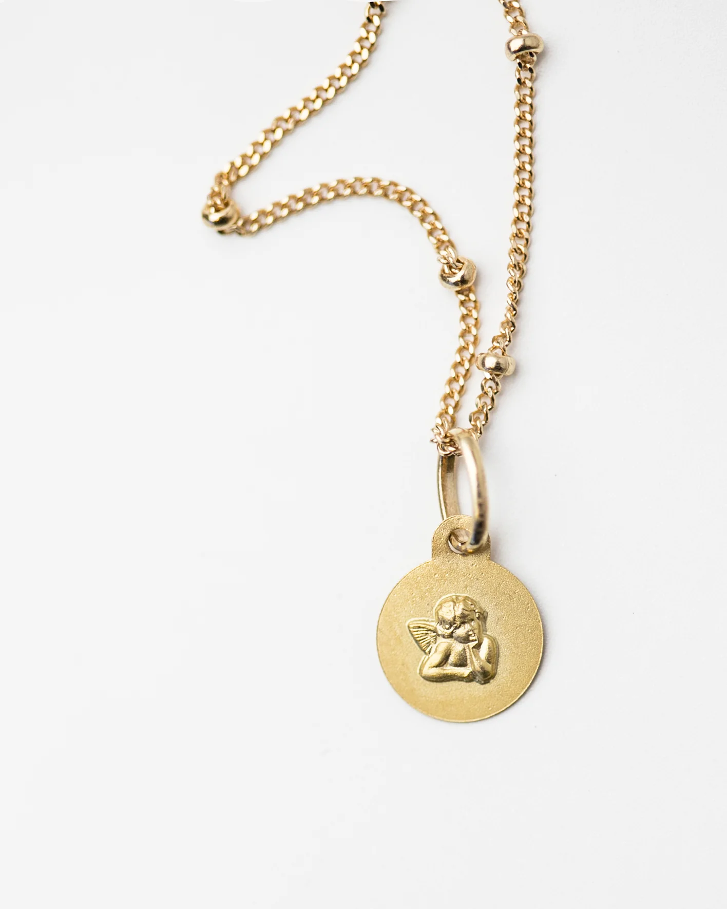 14K Mini Angel Necklace - Image 4