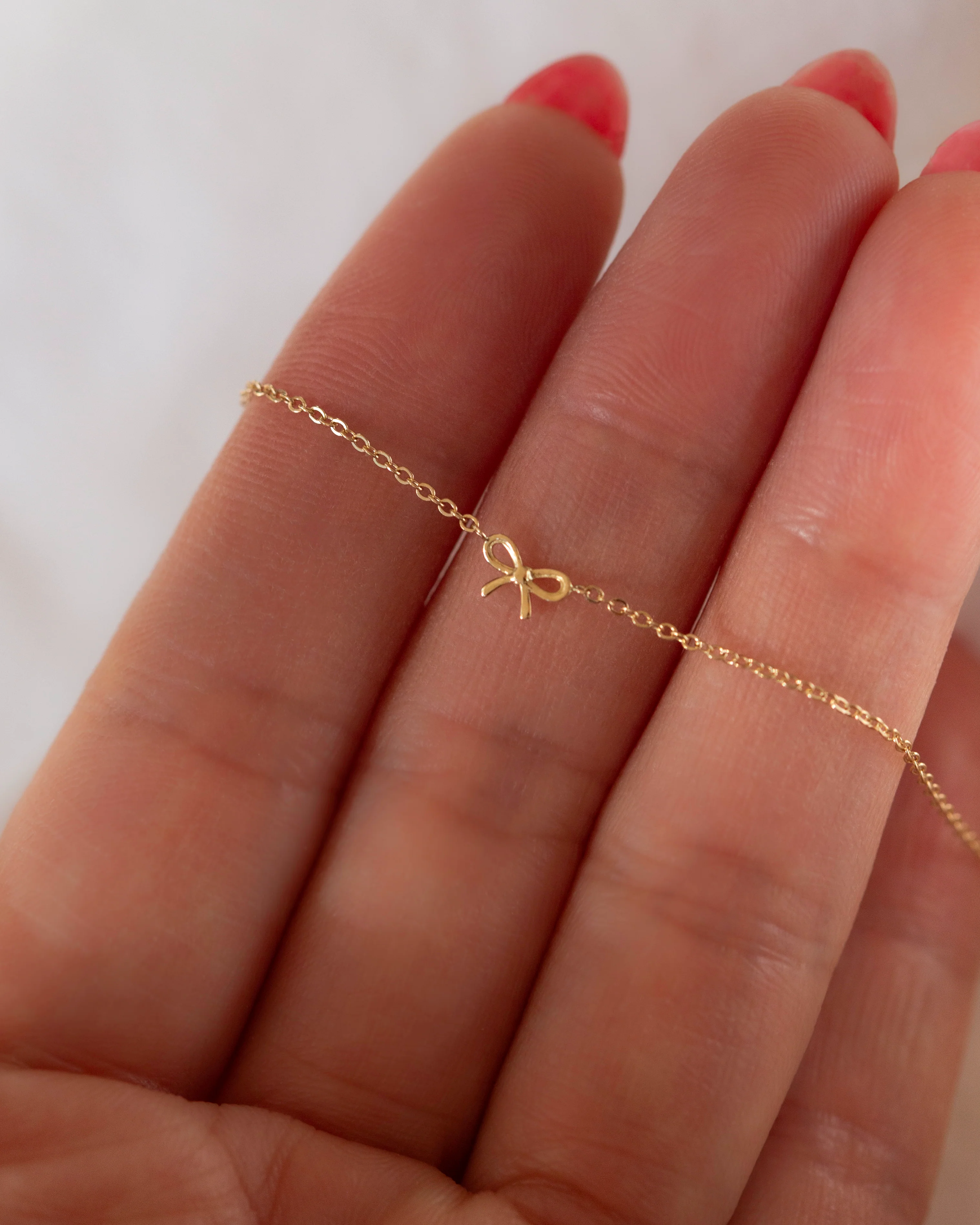 14k Mini Bow Bracelet - Image 2