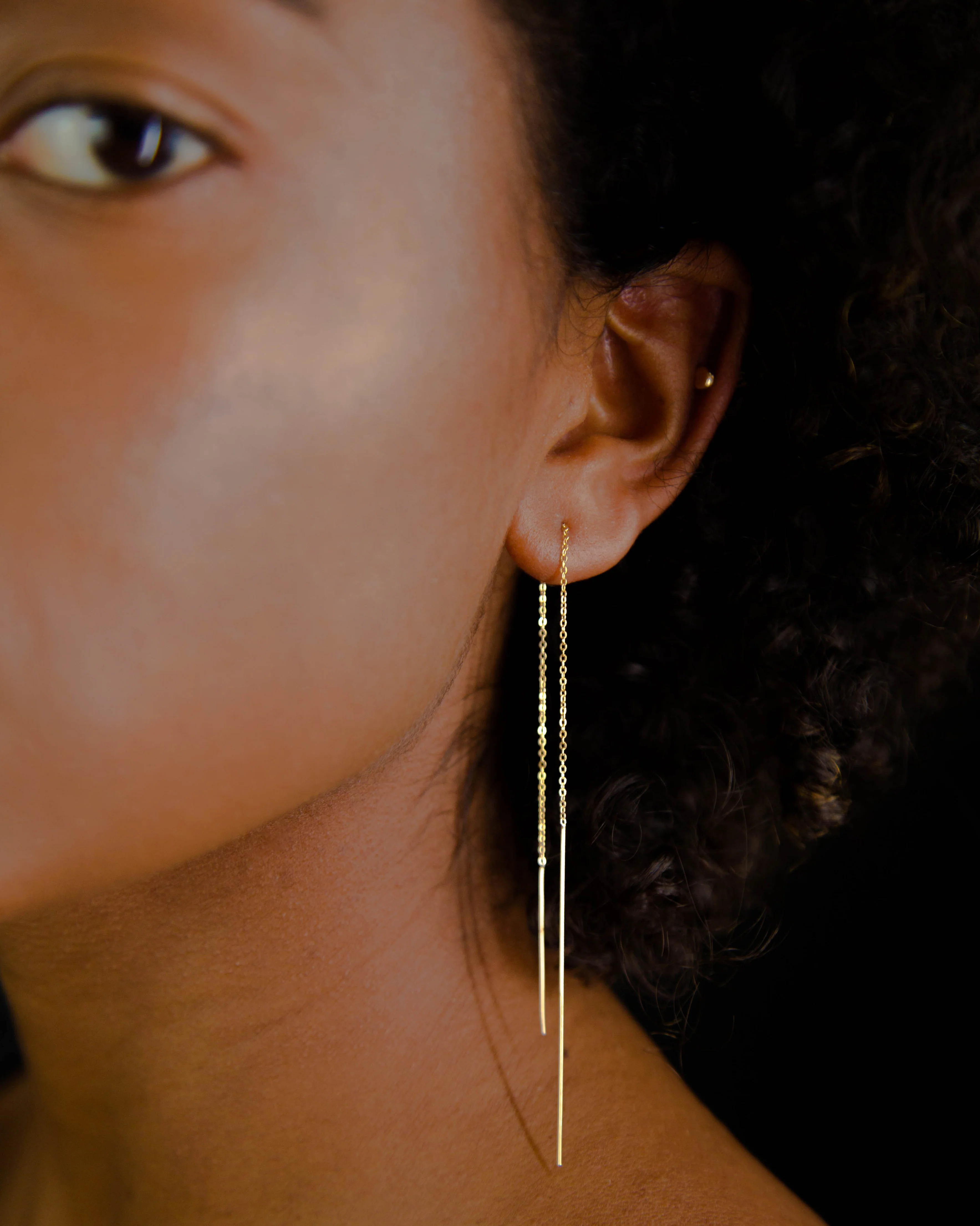 14K Mini Button Stud Earrings - Image 6