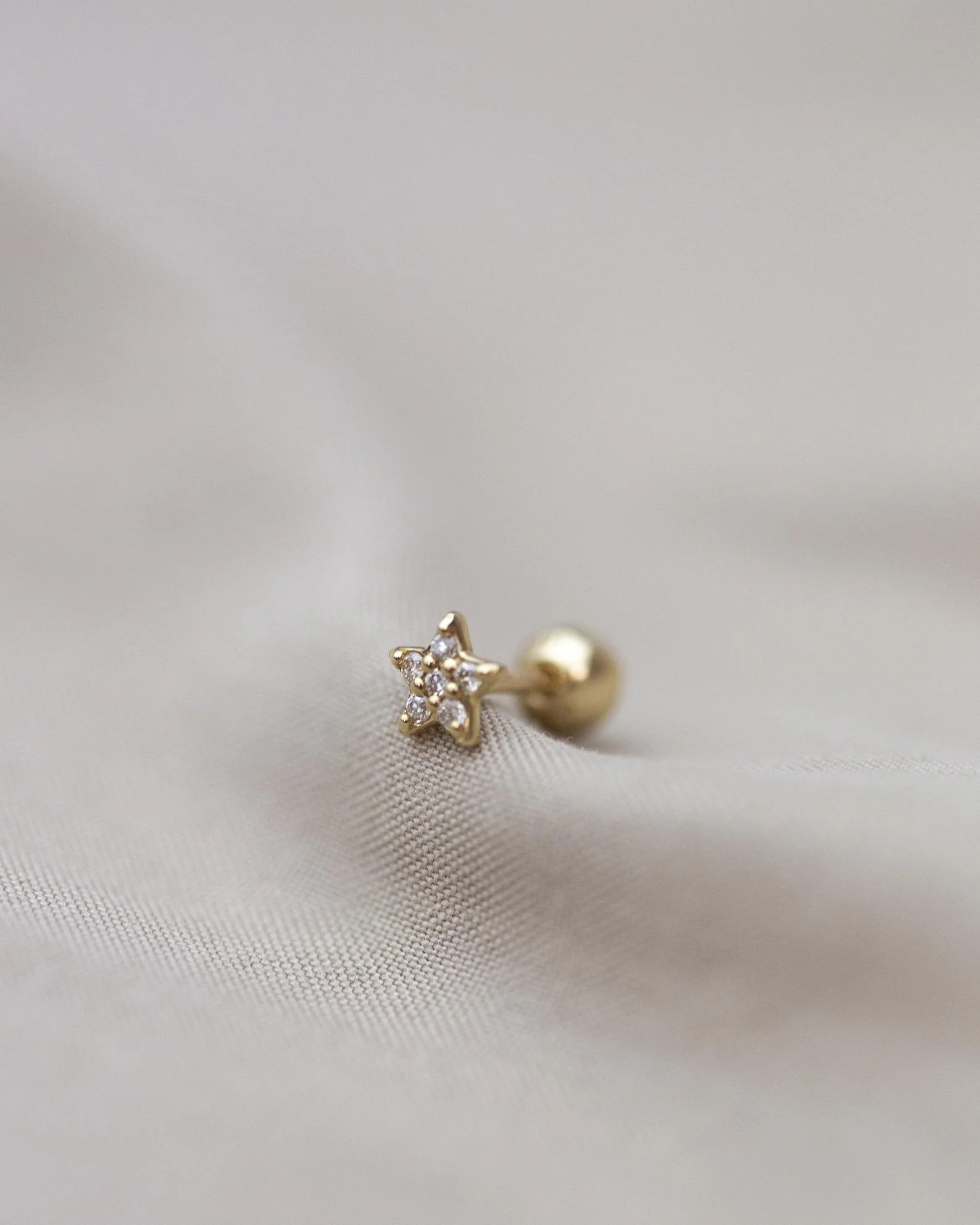 14k Mini Diamond Star Stud - Image 6