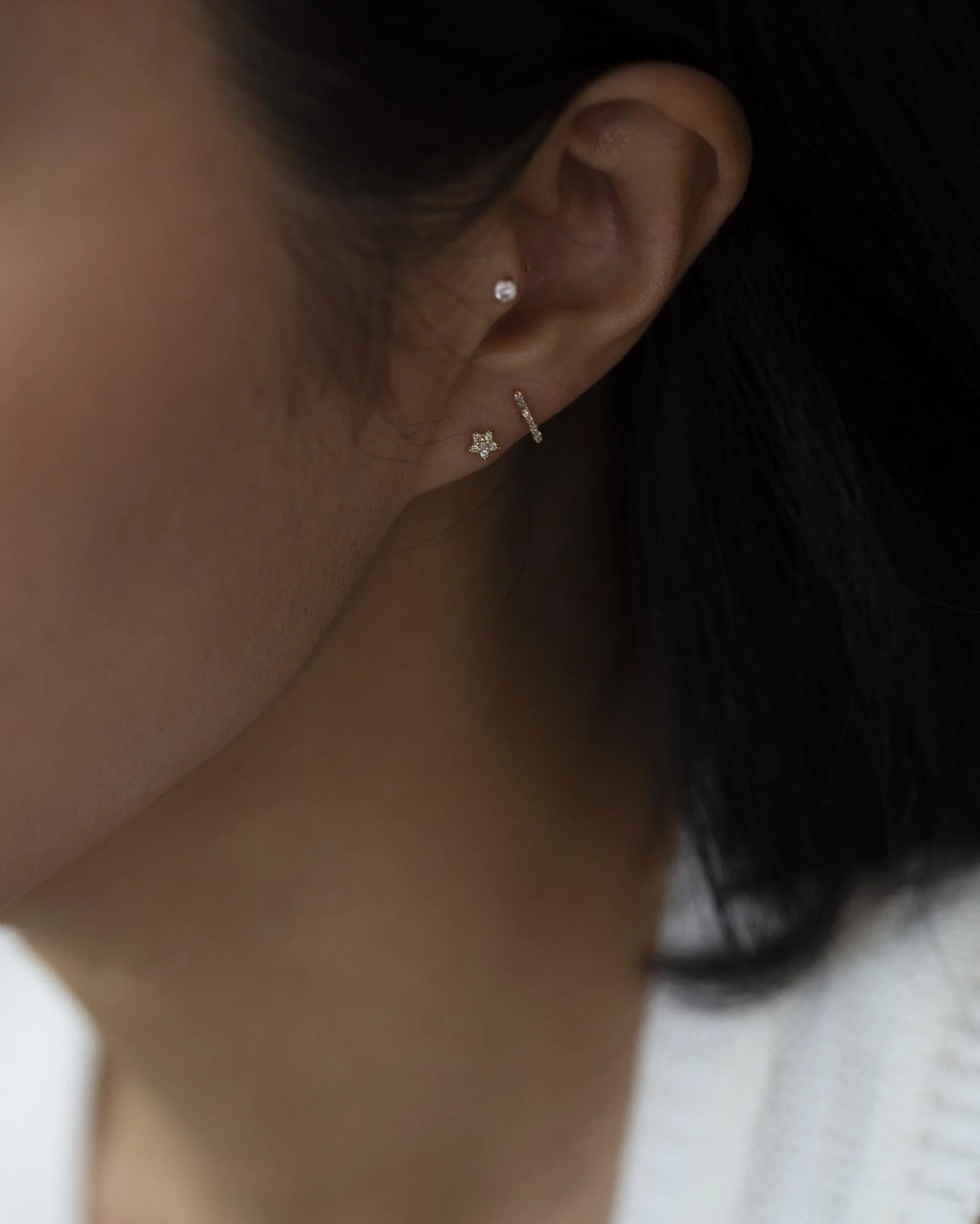 14k Mini Diamond Star Stud - Image 8