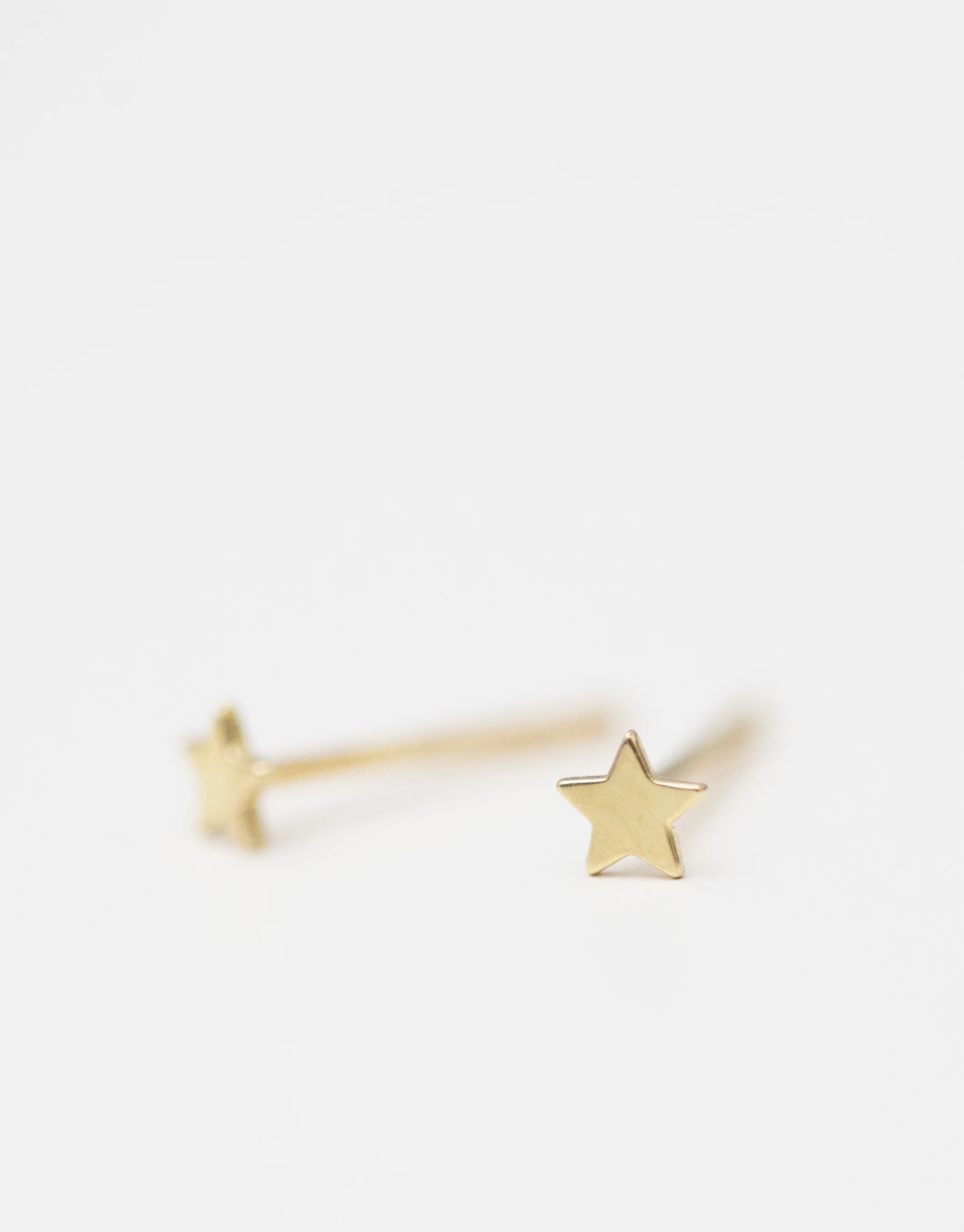 14K Mini Star Stud Earrings - Image 9