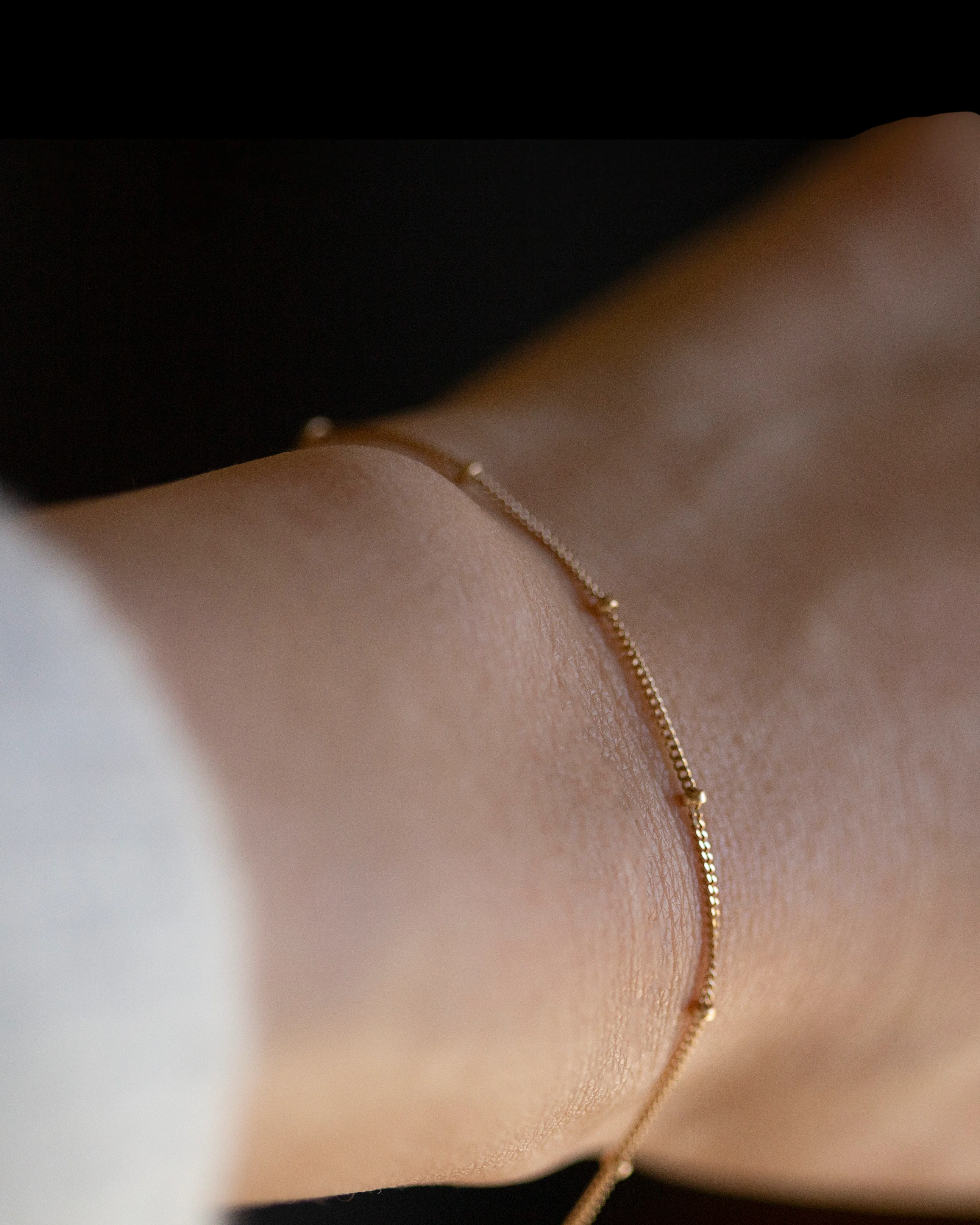 14k Solid Gold Satellite Bracelet - Image 2
