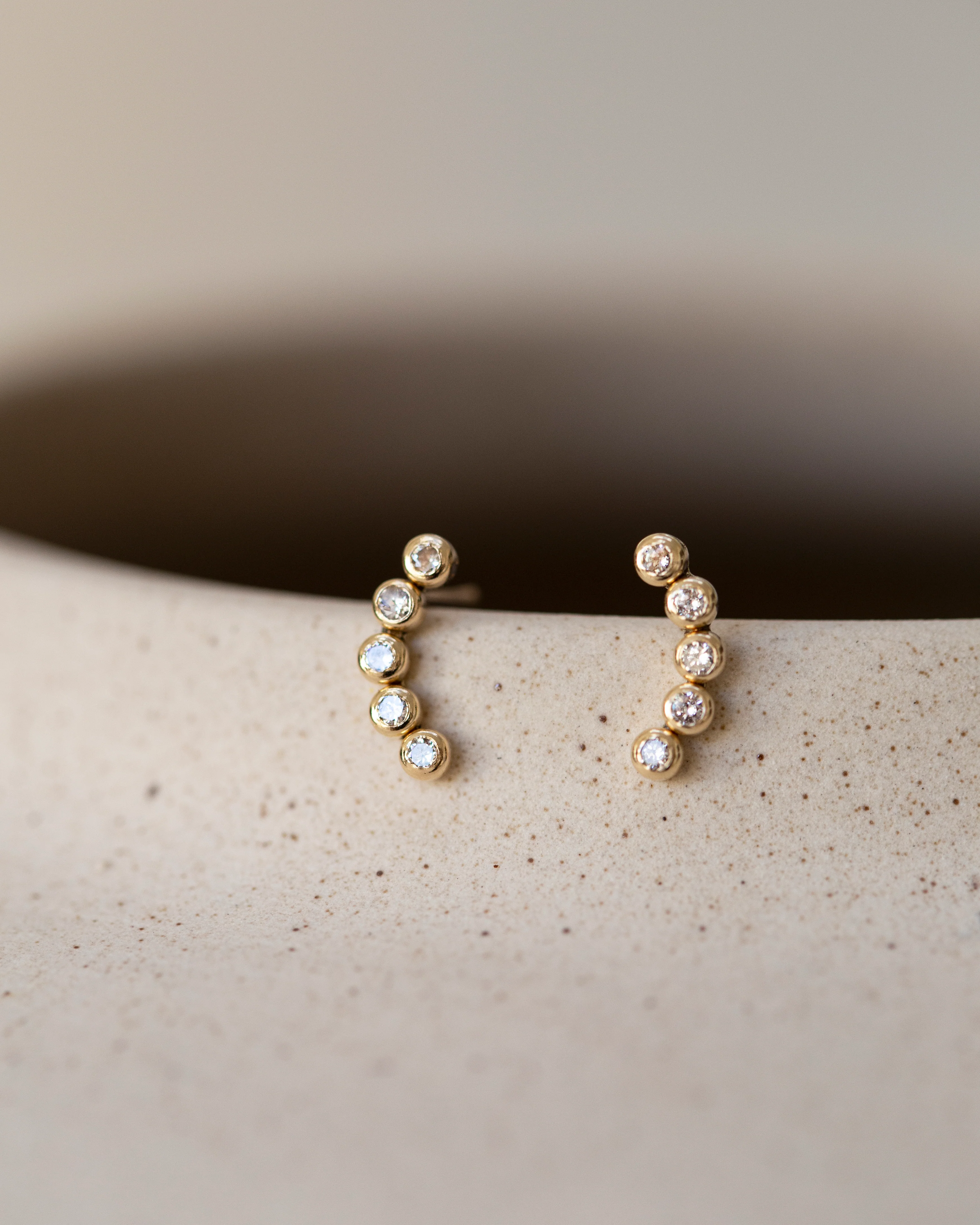 14k Swoop Climber Earrings - Image 3