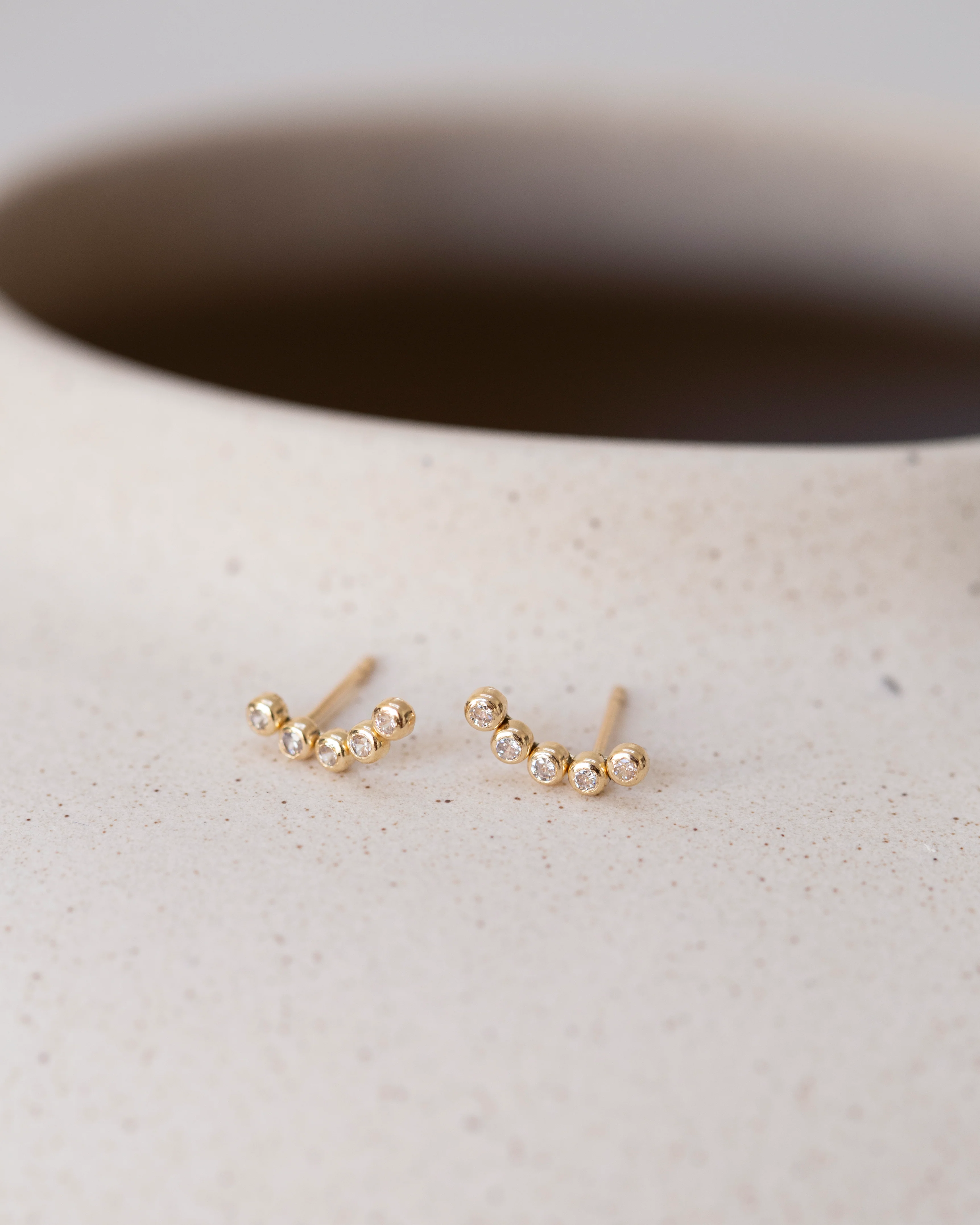 14k Swoop Climber Earrings - Image 4