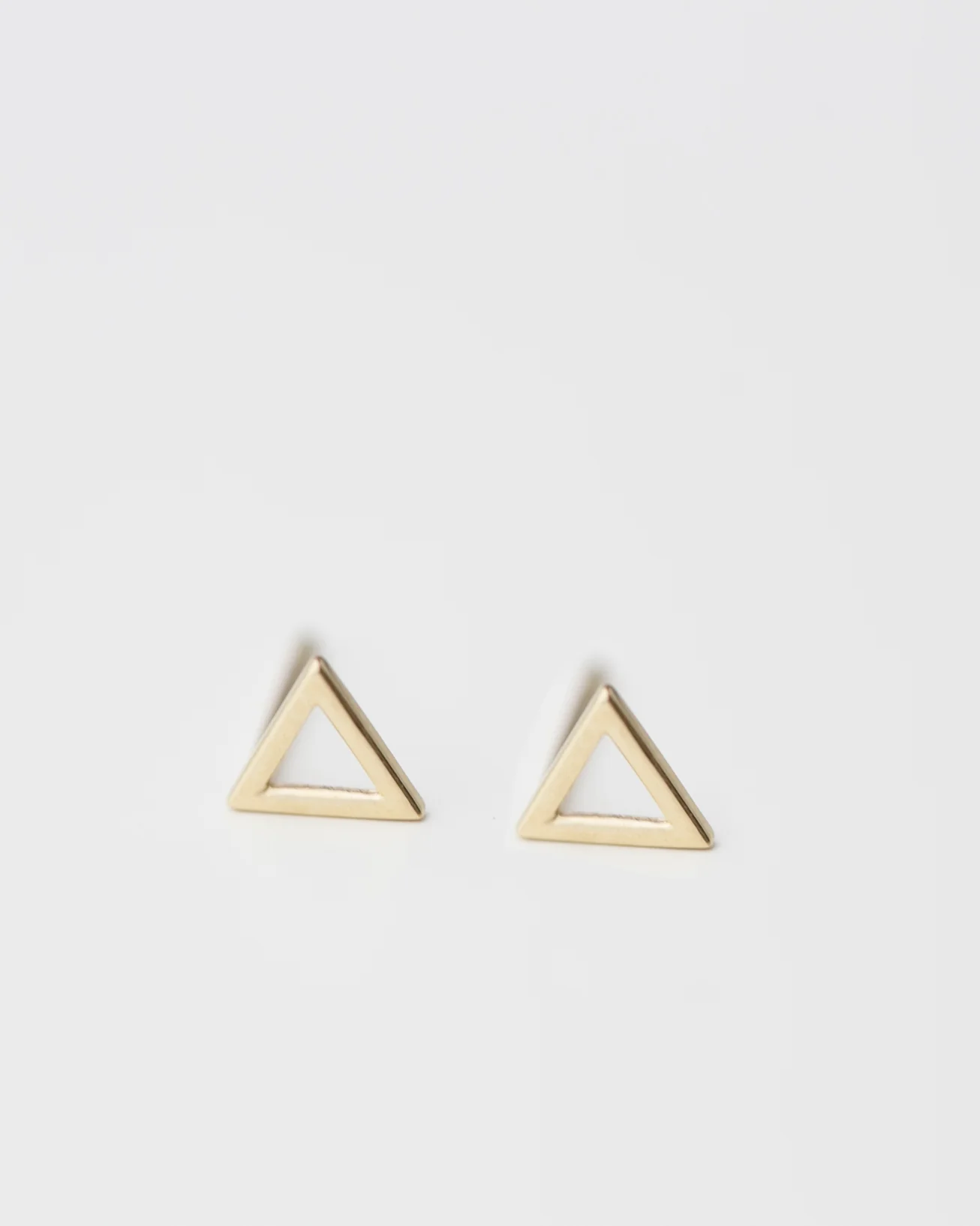 14k Triangle Studs - Image 4
