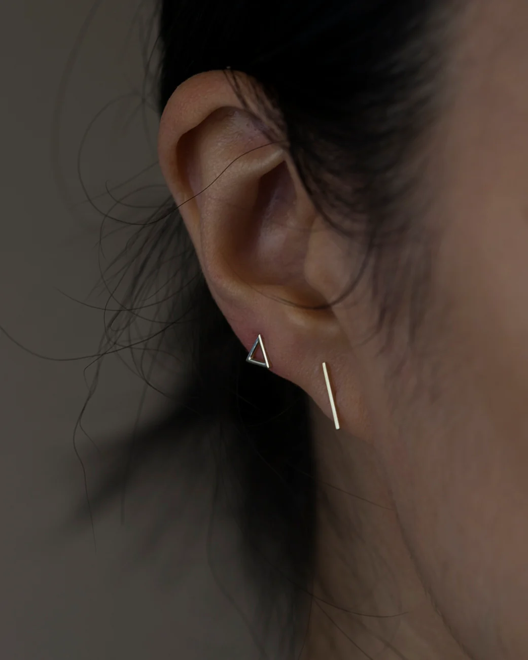 14k Triangle Studs - Image 5