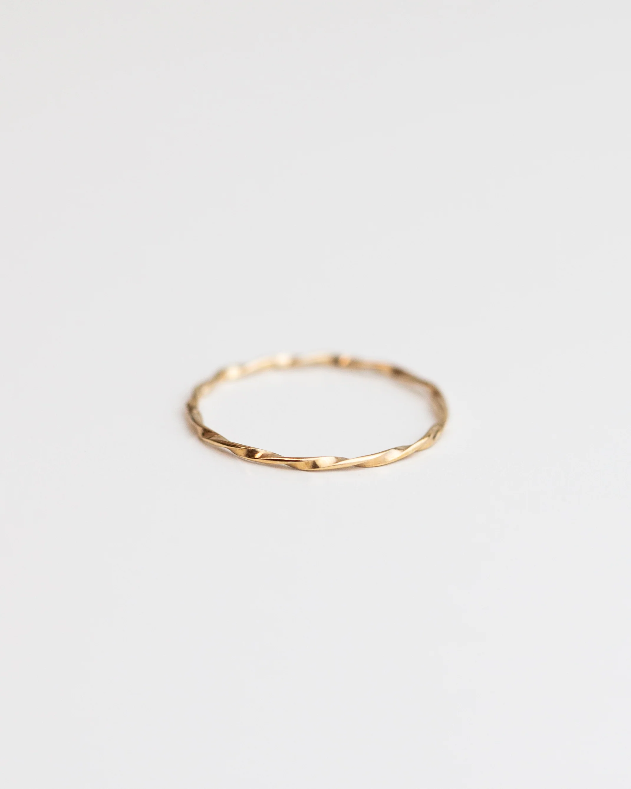 14k Twisted Stacker Gold Ring