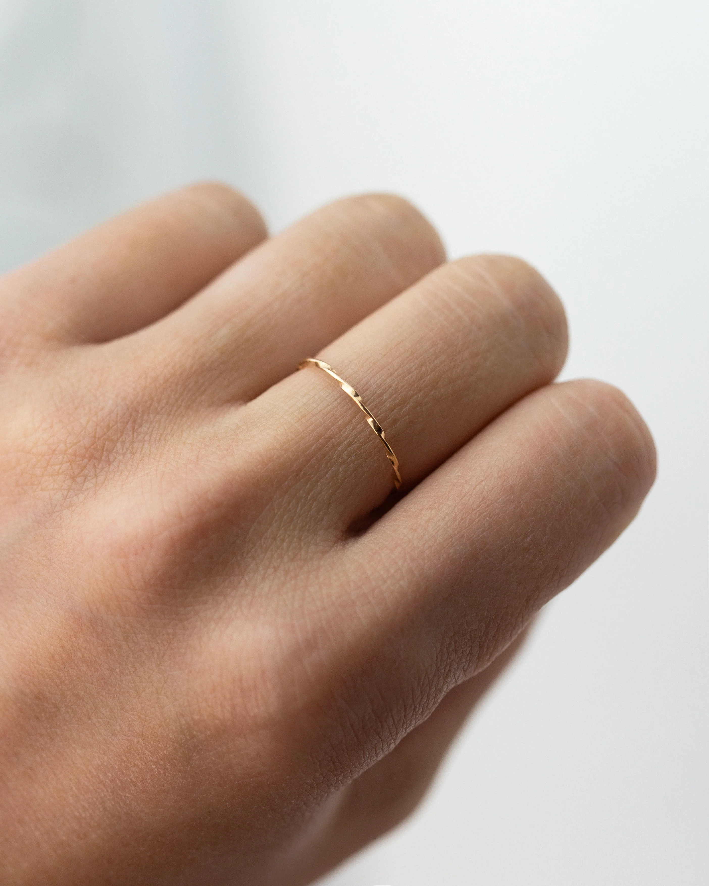 14k Twisted Stacker Gold Ring - Image 2