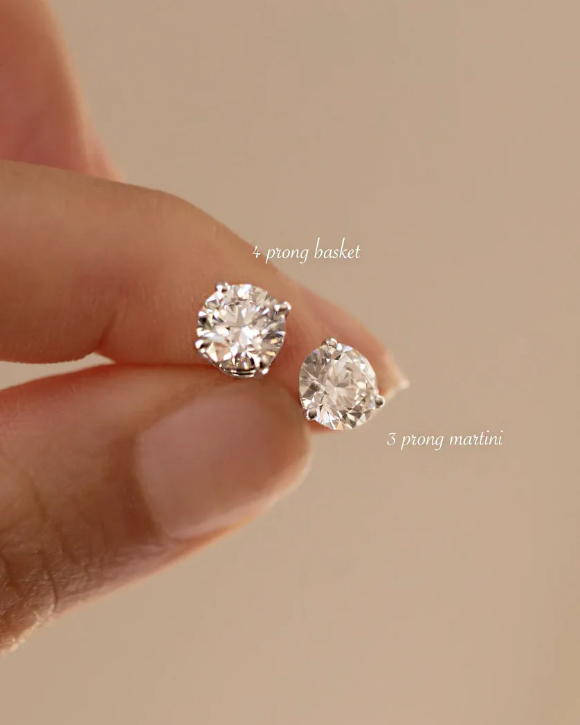 2 CTW Lab Grown Diamond Earrings - Image 3