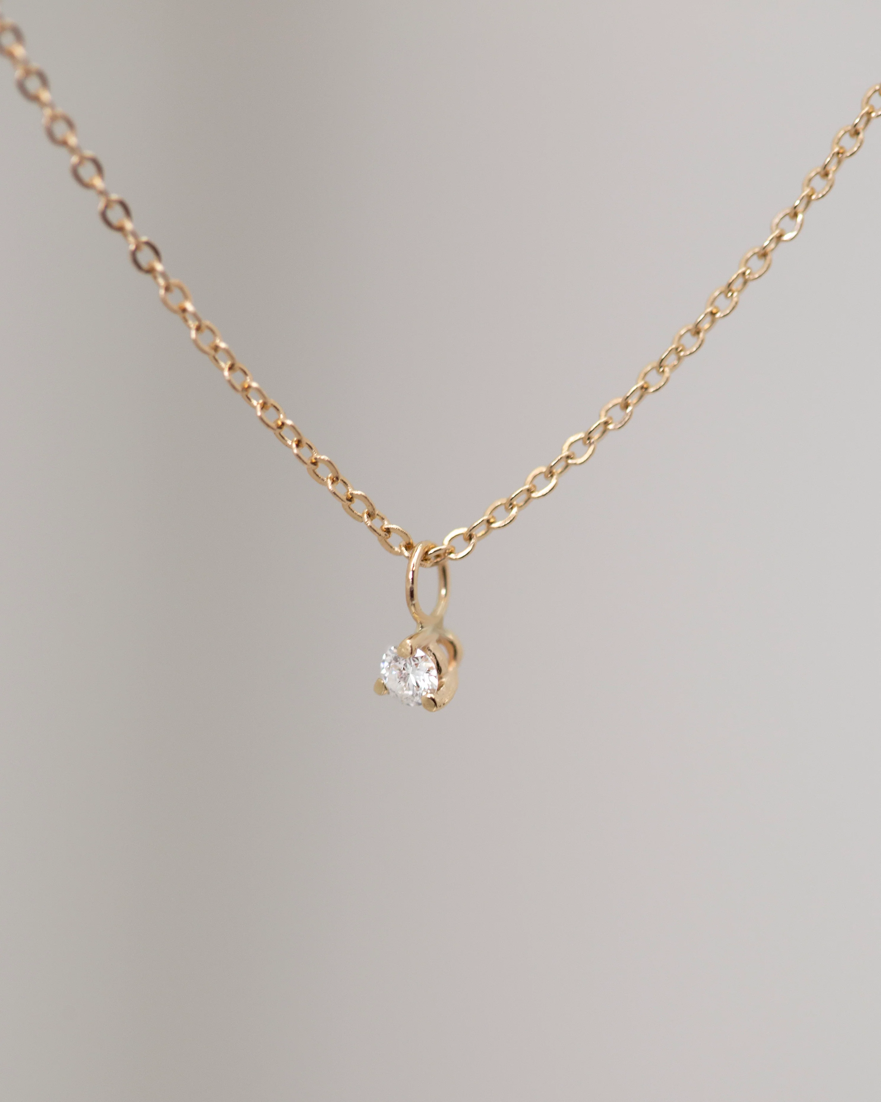Baby Diamond Solitaire Necklace