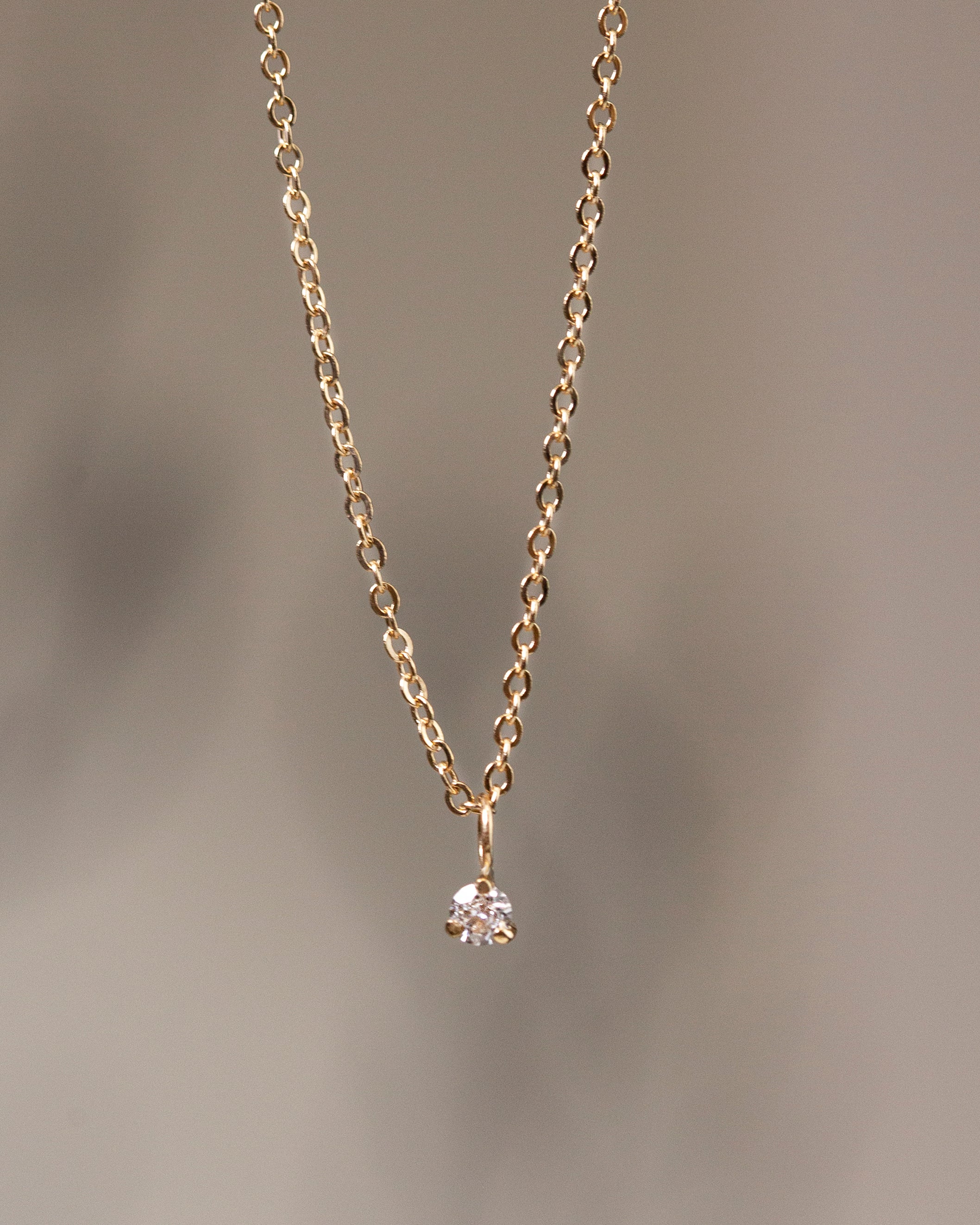 Baby Diamond Solitaire Necklace - Image 2