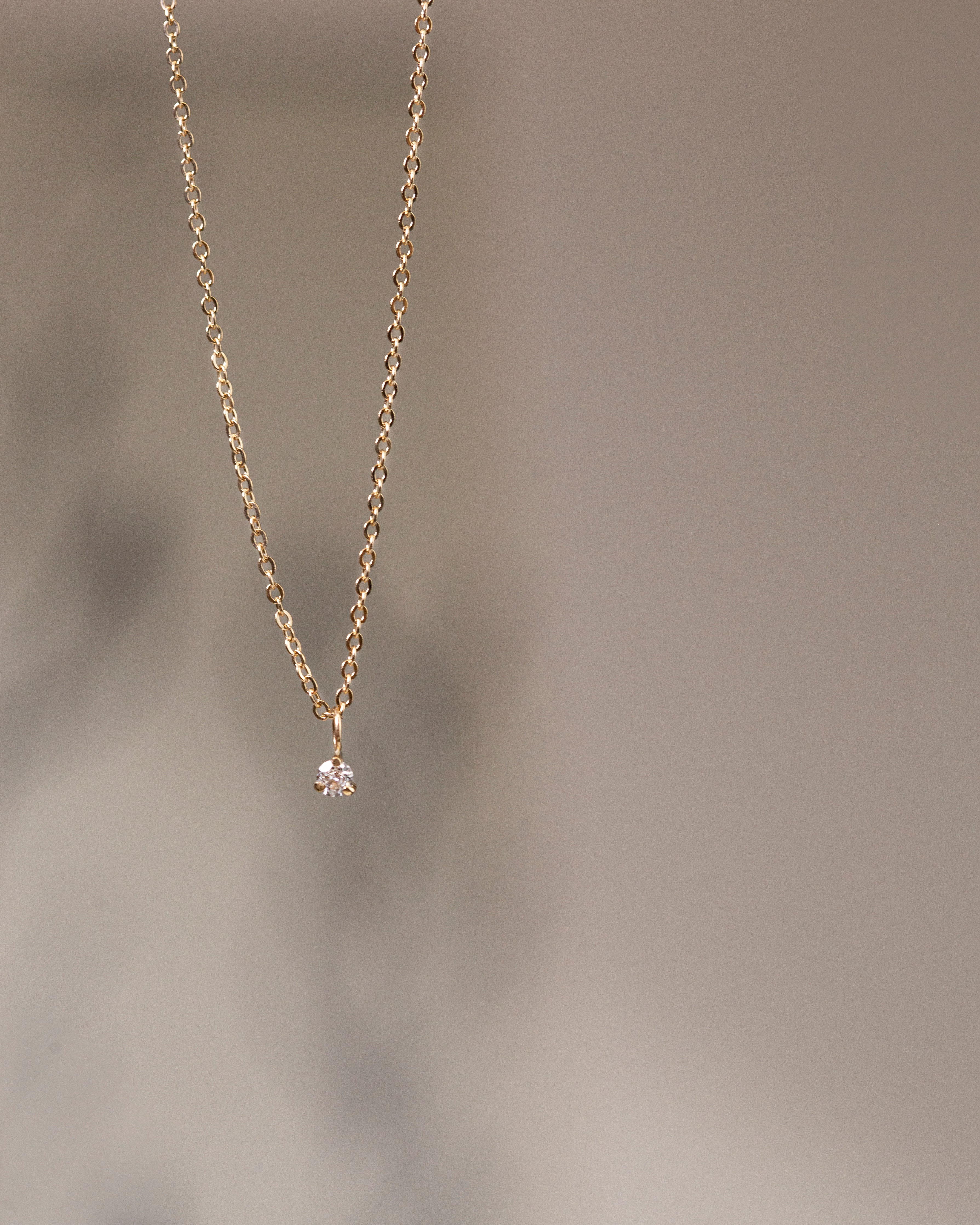 Baby Diamond Solitaire Necklace - Image 6