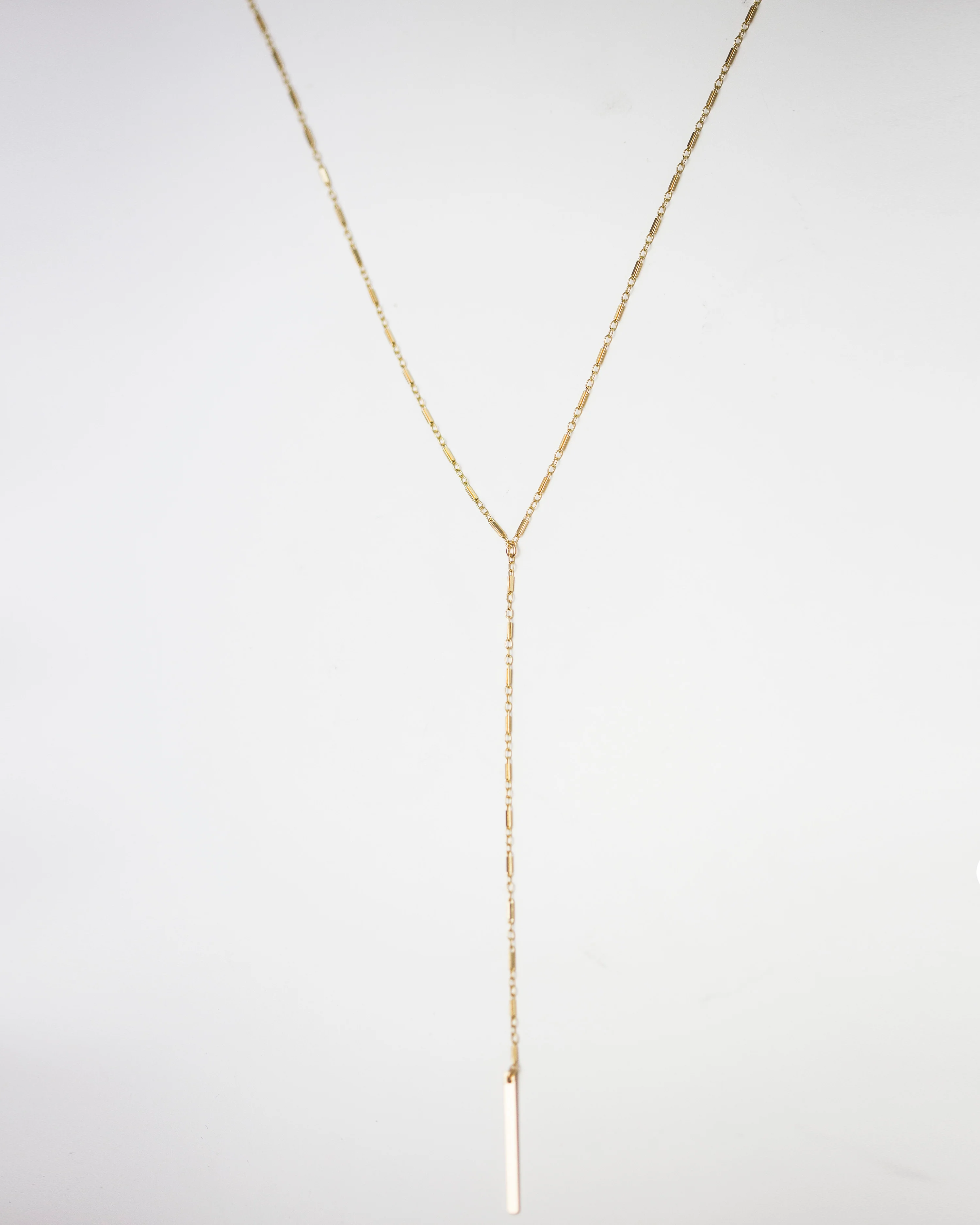 Bar Chain Lariat Necklace - Image 3