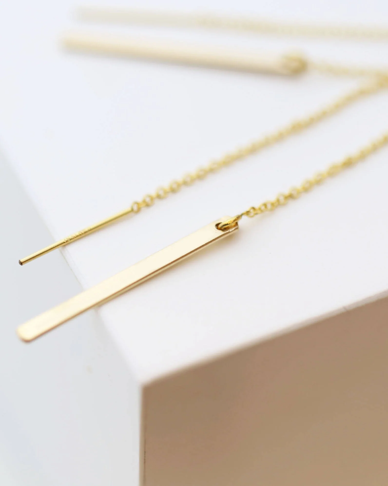 Bar Ear Thread Earrings - Image 2