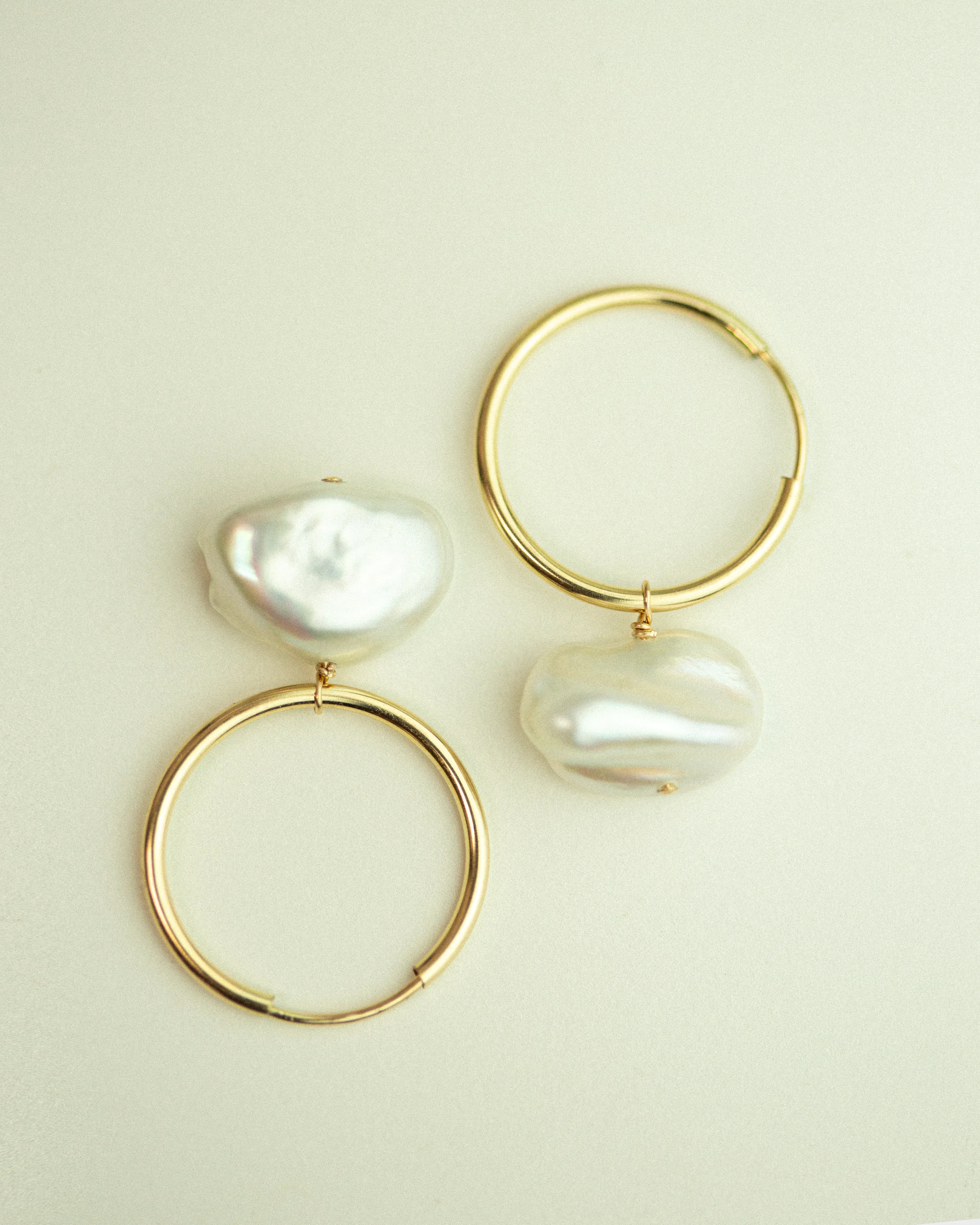 Baroque Pearl Drop Earrings - Image 2