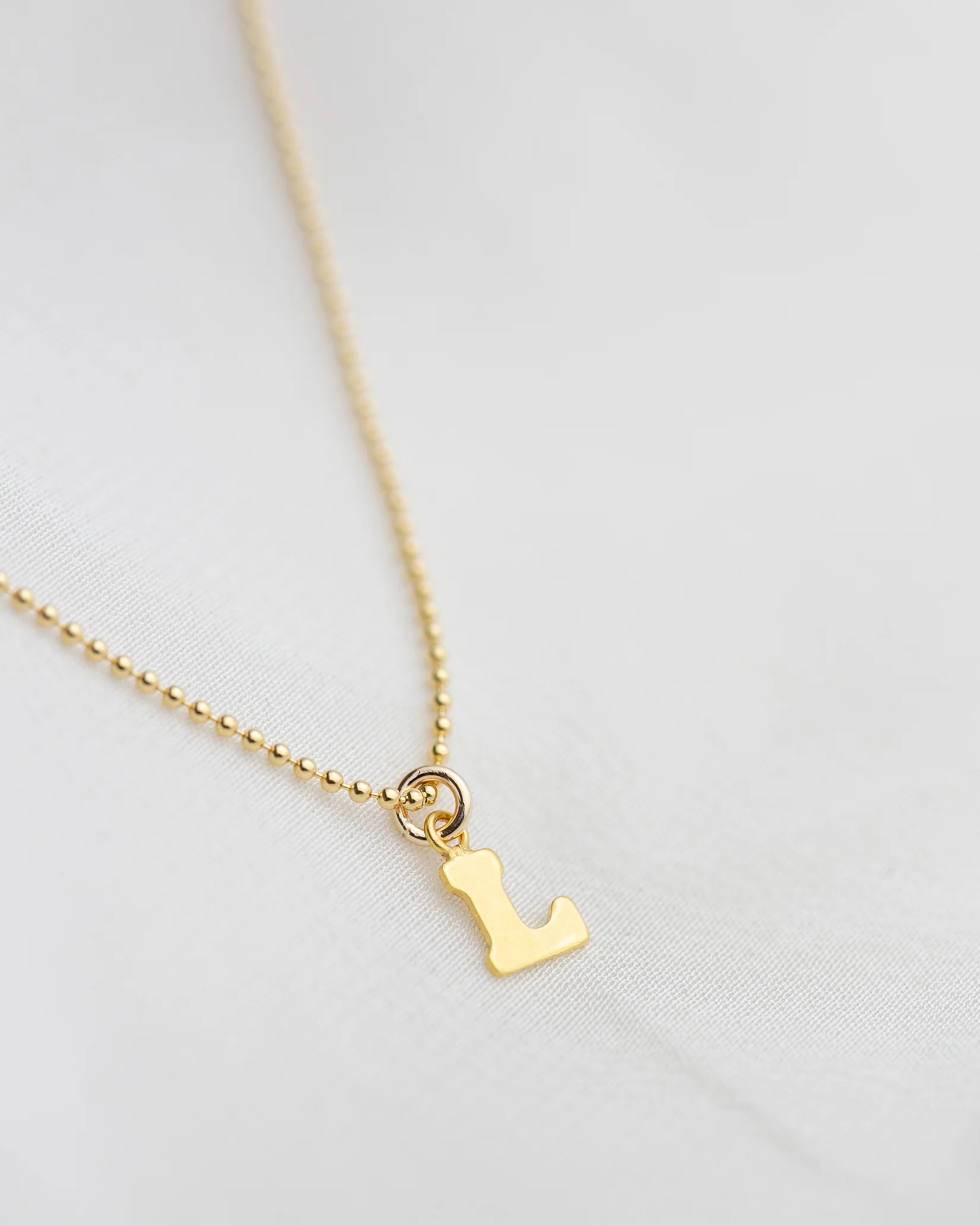 Block Font Initial Necklace - Image 3