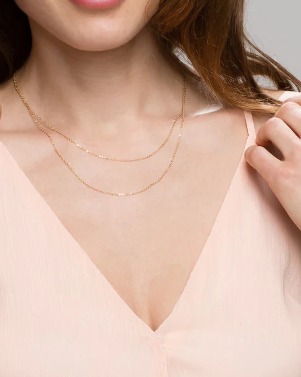 Dainty Double Wrap Necklace - Image 4