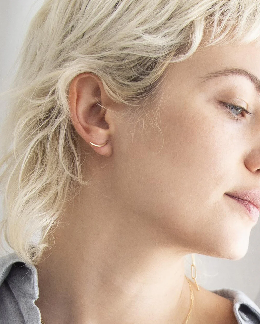 Crescent Moon studs - Image 5