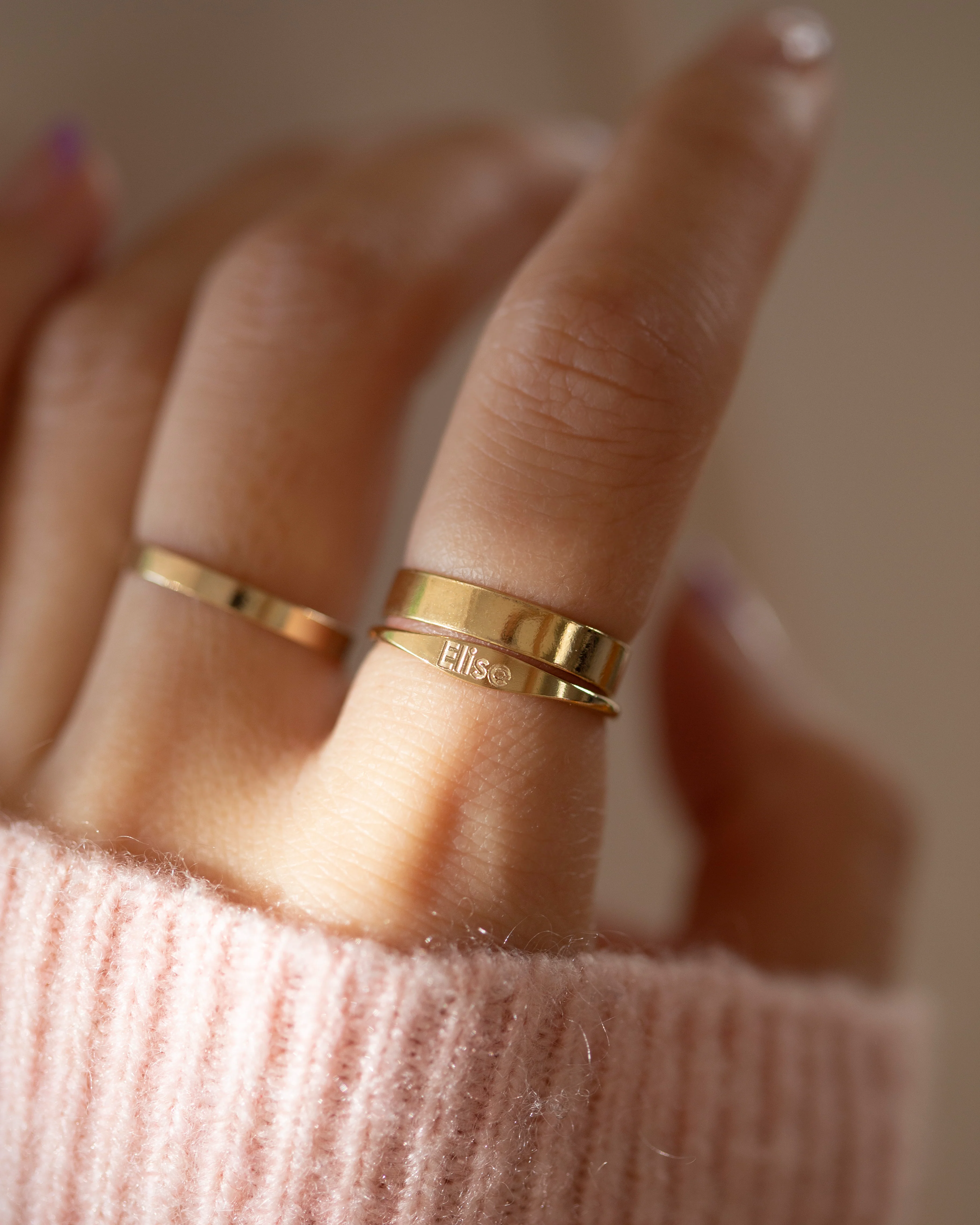 Custom Delicate Name Ring - Image 2