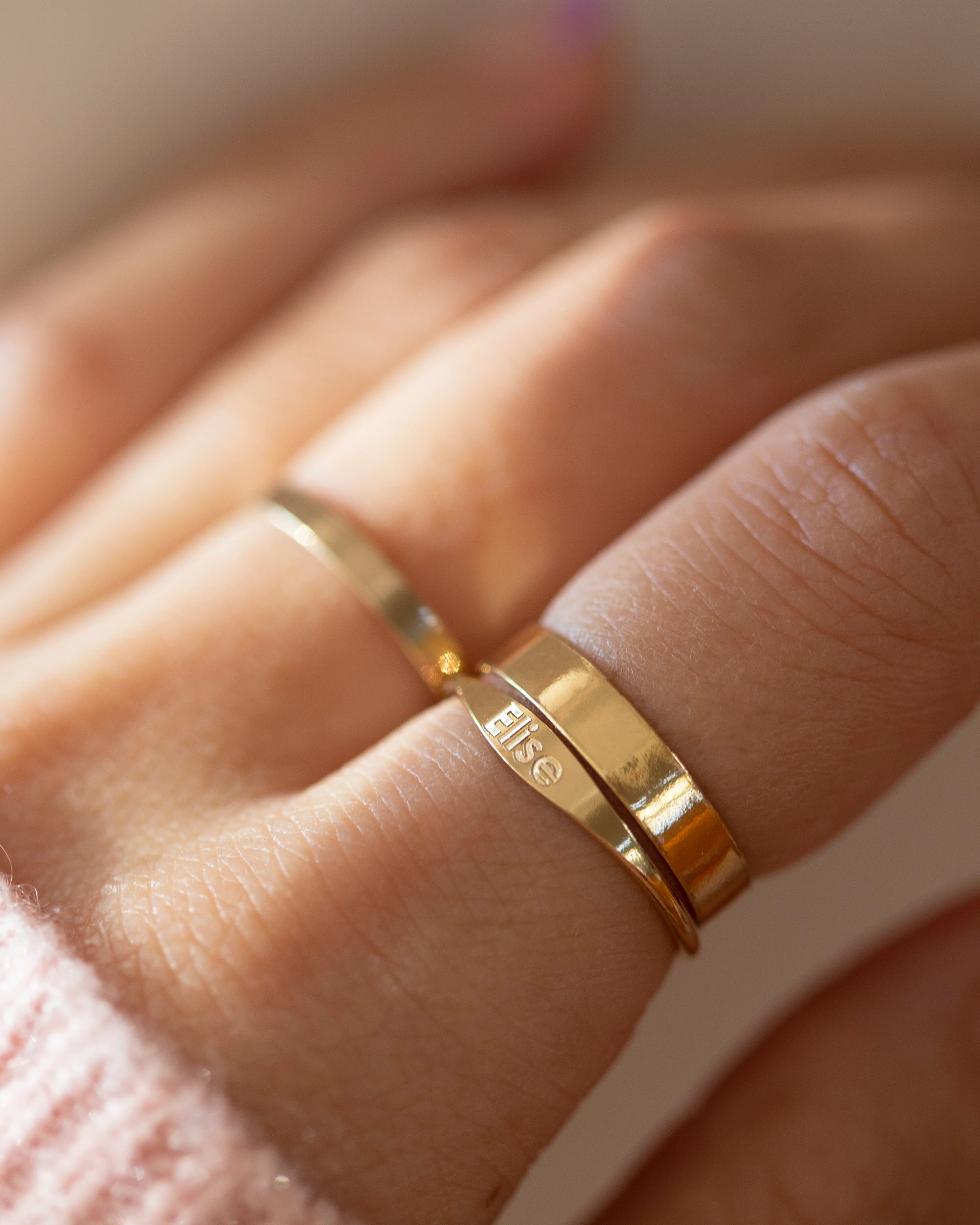 Custom Delicate Name Ring - Image 3
