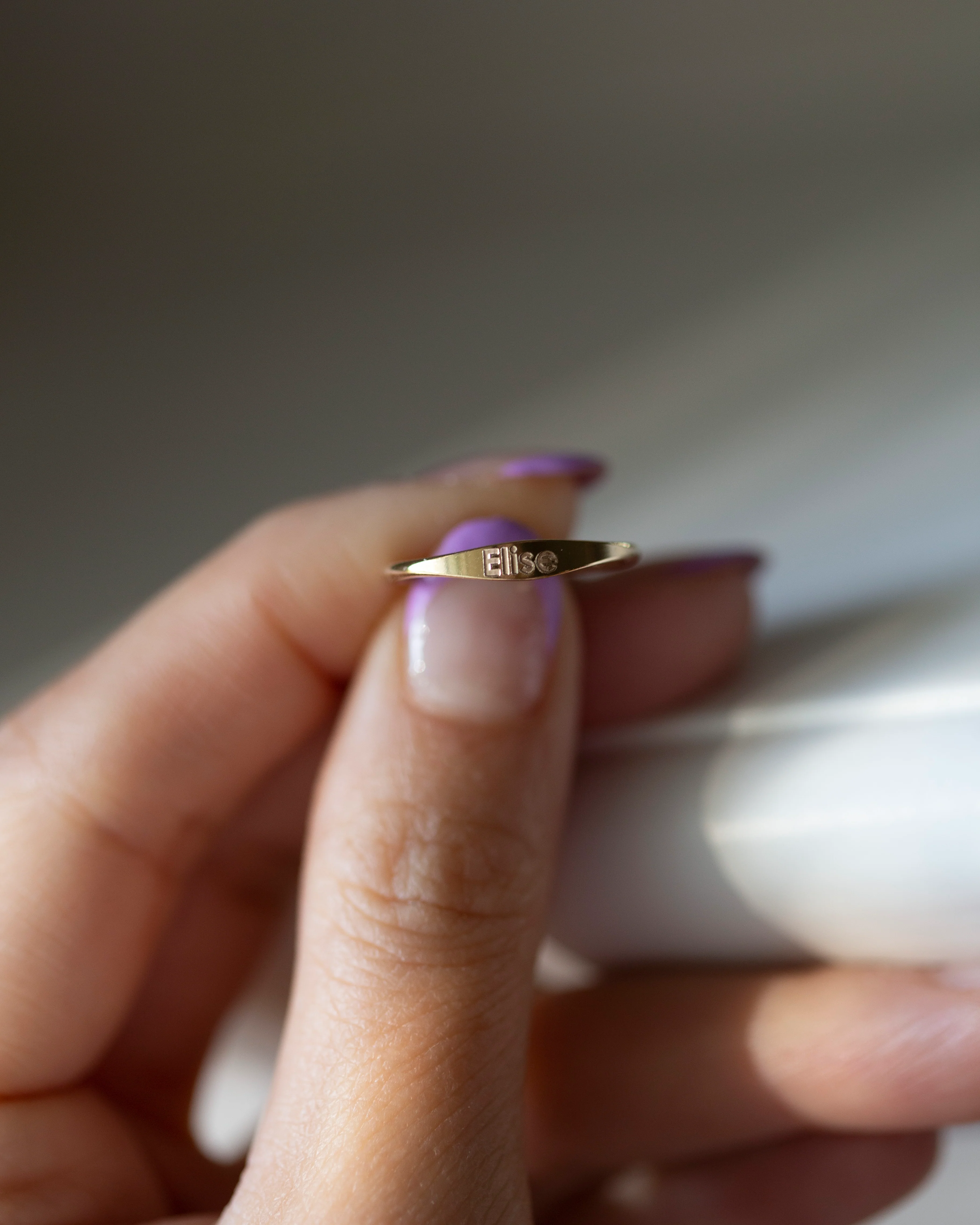 Custom Delicate Name Ring - Image 5