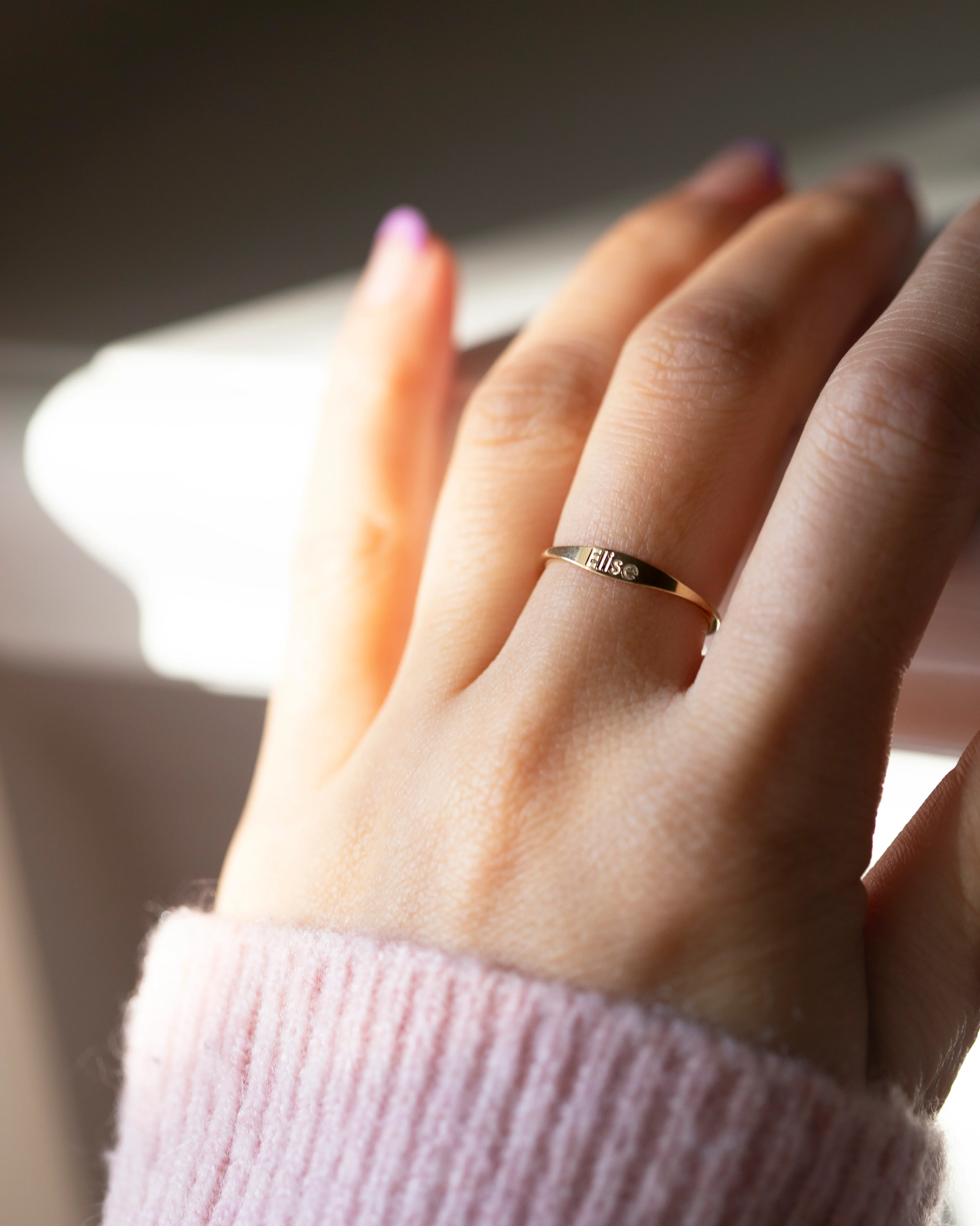 Custom Delicate Name Ring - Image 7