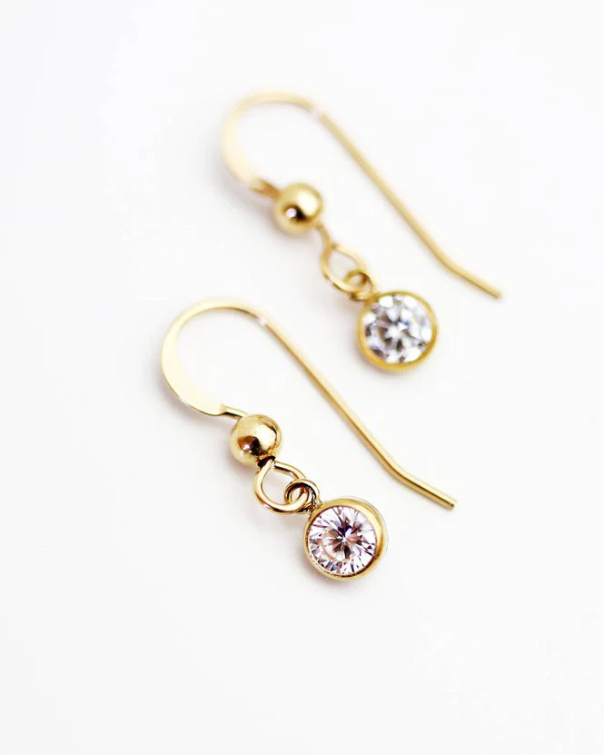 CZ Dangle Earrings - Image 3