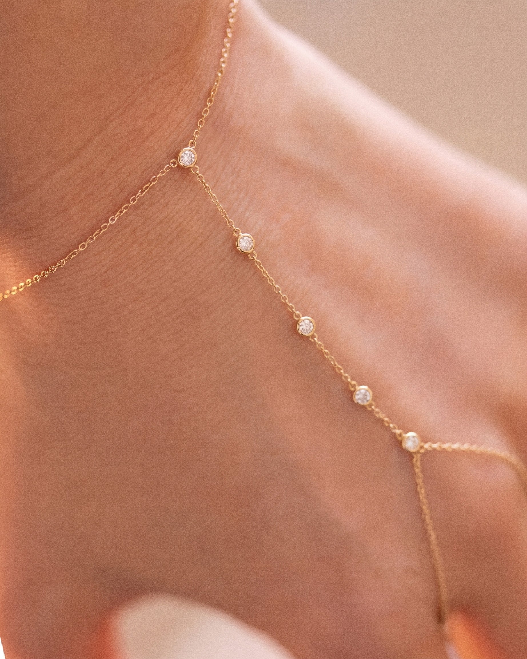 Diamond by Yard Hand Chain Bracelet in 14K Yellow Gold - Image 4