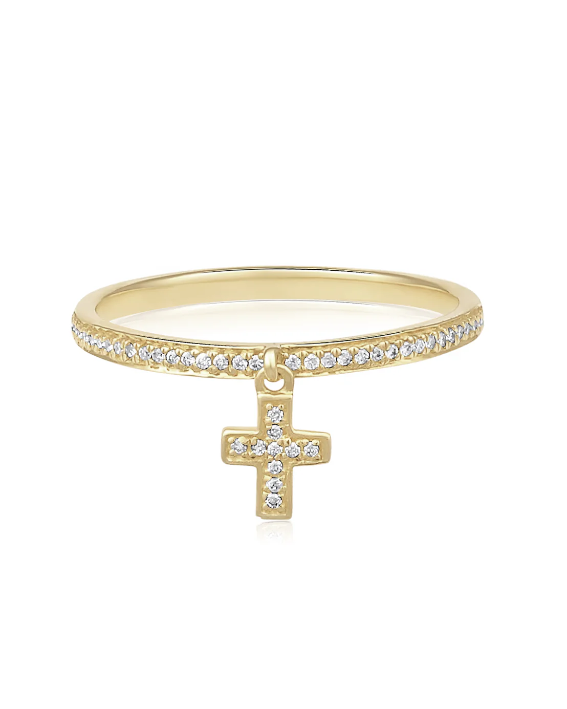 Diamond Cross Dangle Ring - Image 2