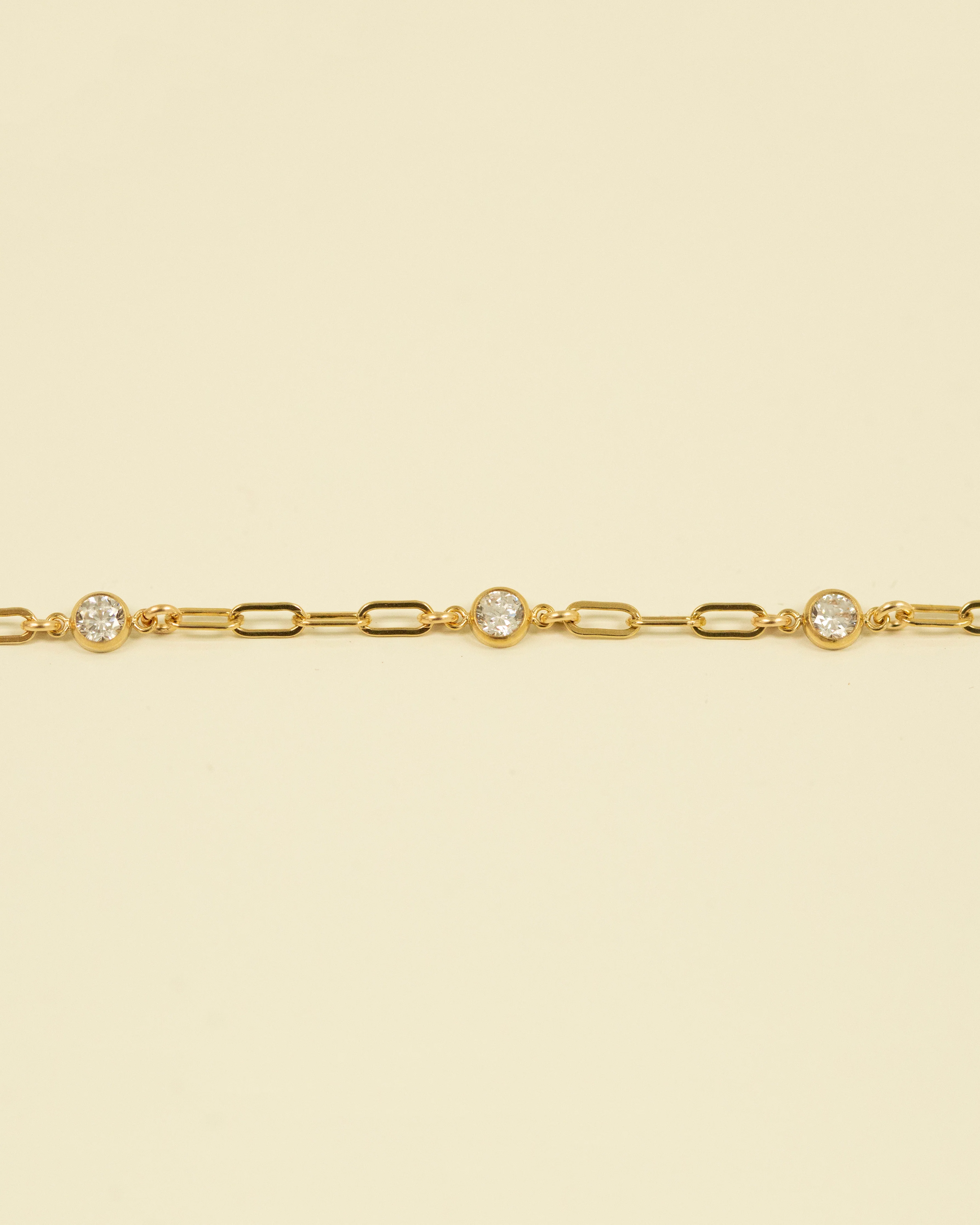 Diamond Link Paperclip Chain Bracelet - Image 5