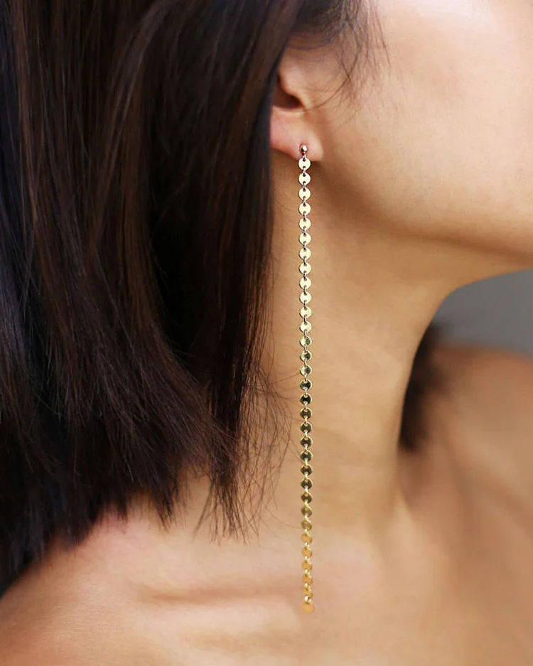 Disc Chain Earrings - Image 4