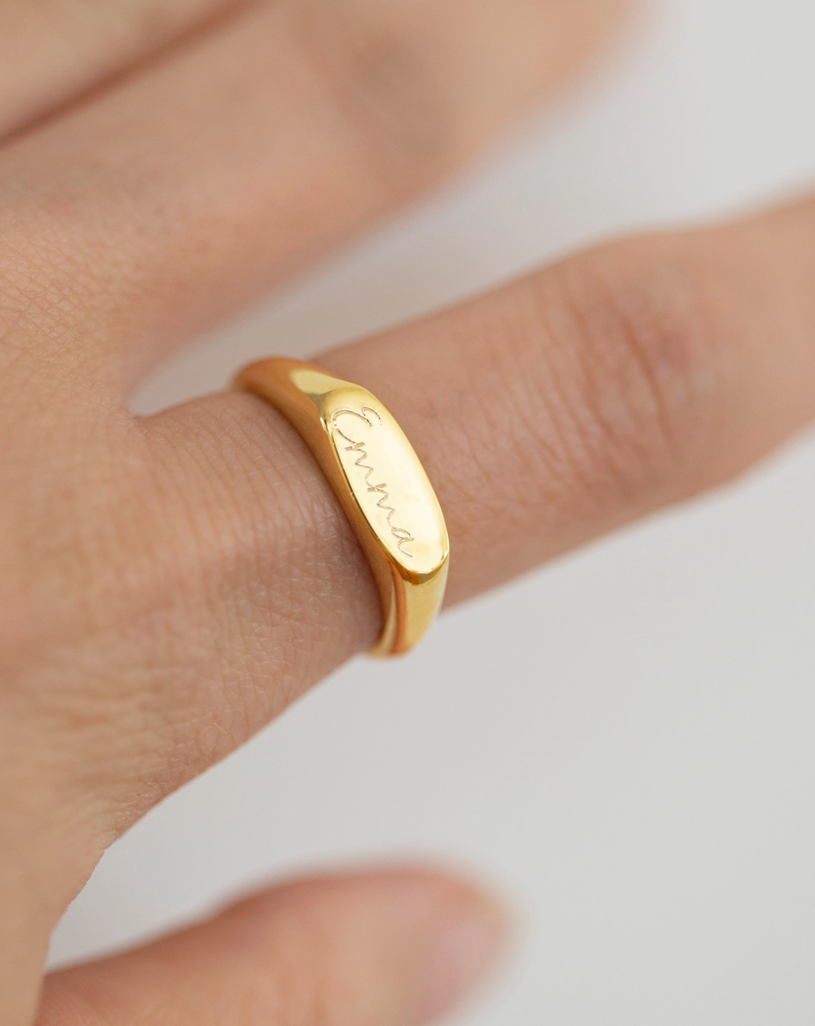 Engraved Oval Signet Ring - Image 5