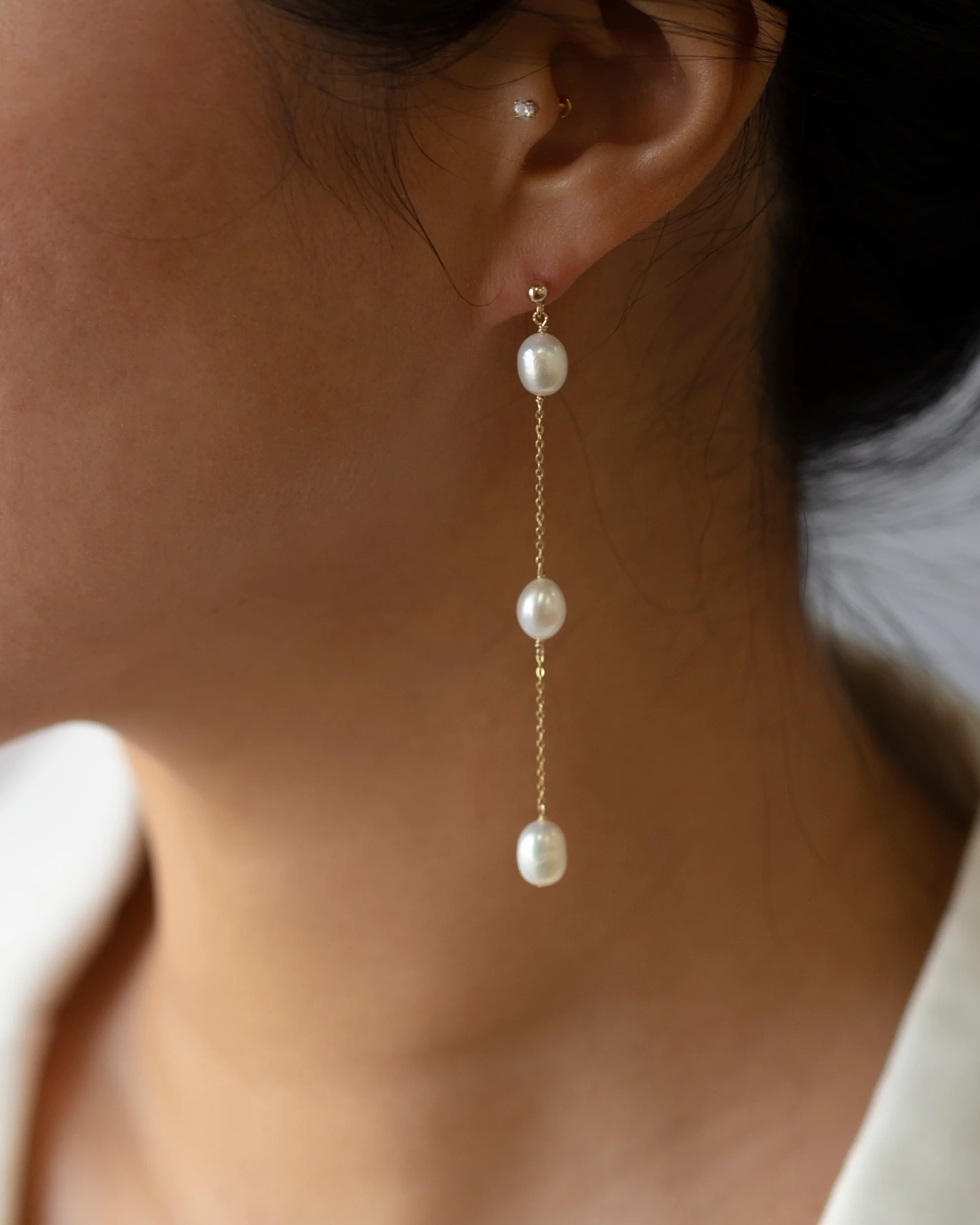 Fresh water Pearl Drop Earring - Image 3