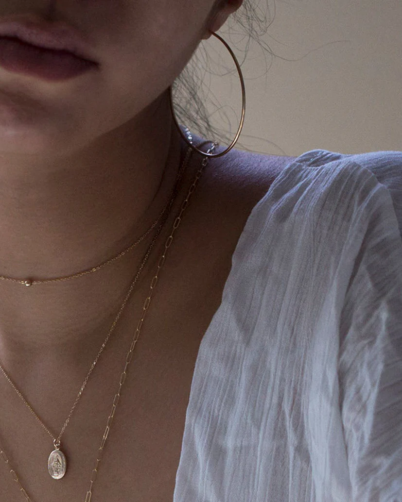 Gold Endless hoops - Image 4
