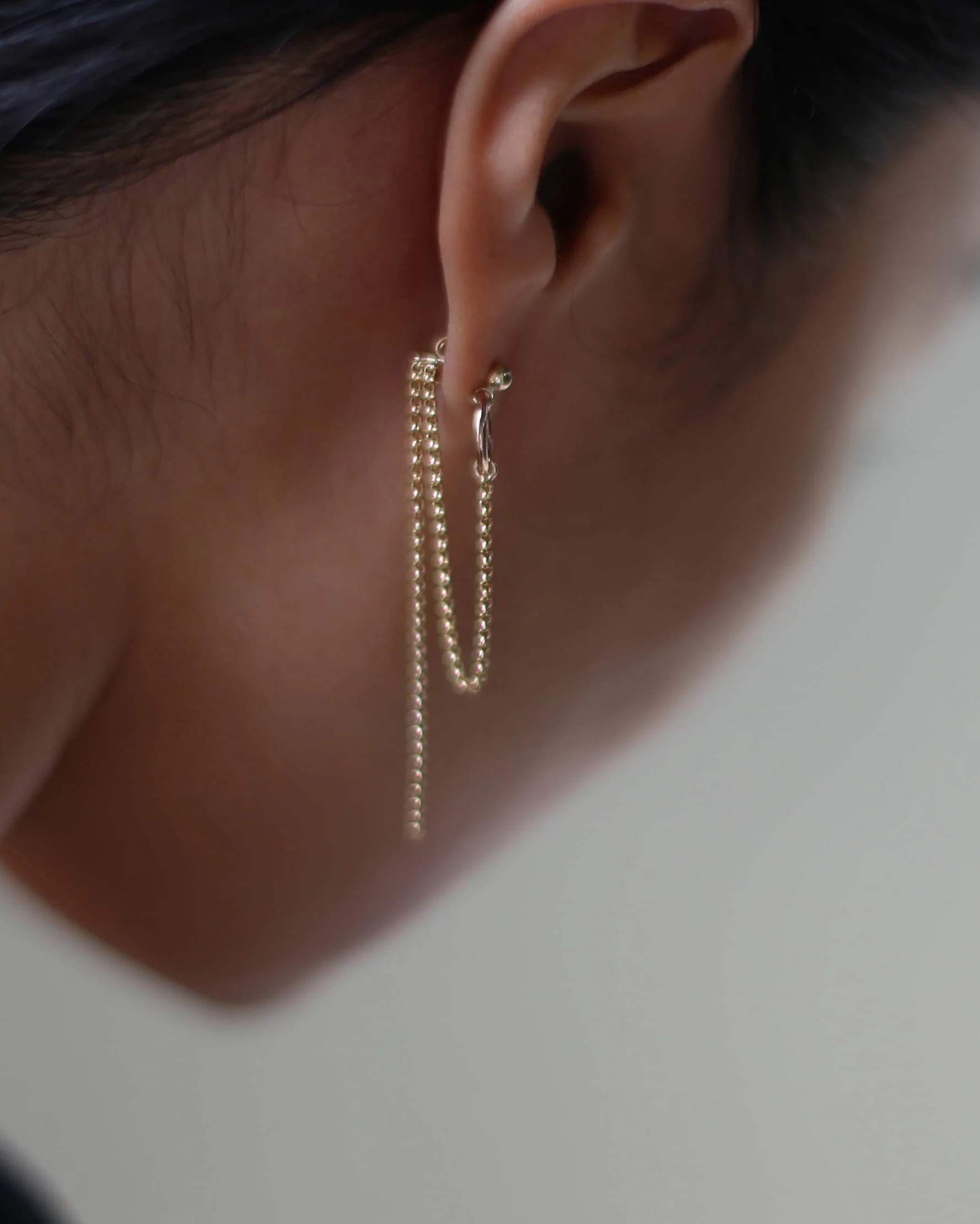 Halo Threader Earrings - Image 4