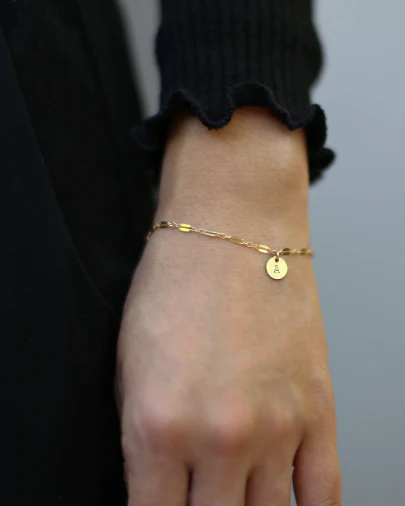 Initial Bracelet with Shiny Chain - Image 3